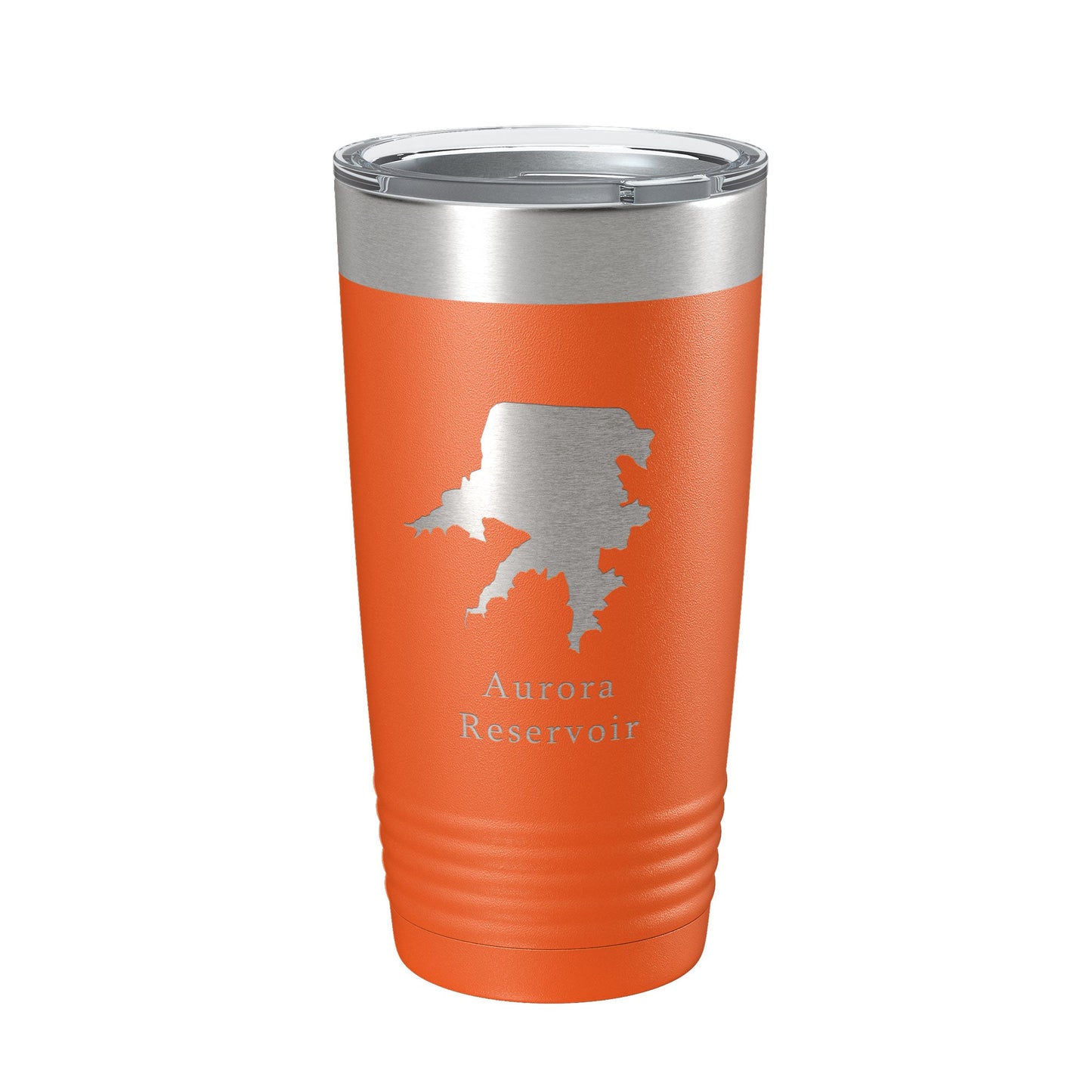 Aurora Reservoir Tumbler Lake Map Travel Mug Insulated Laser Engraved Coffee Cup Colorado 20 oz-17