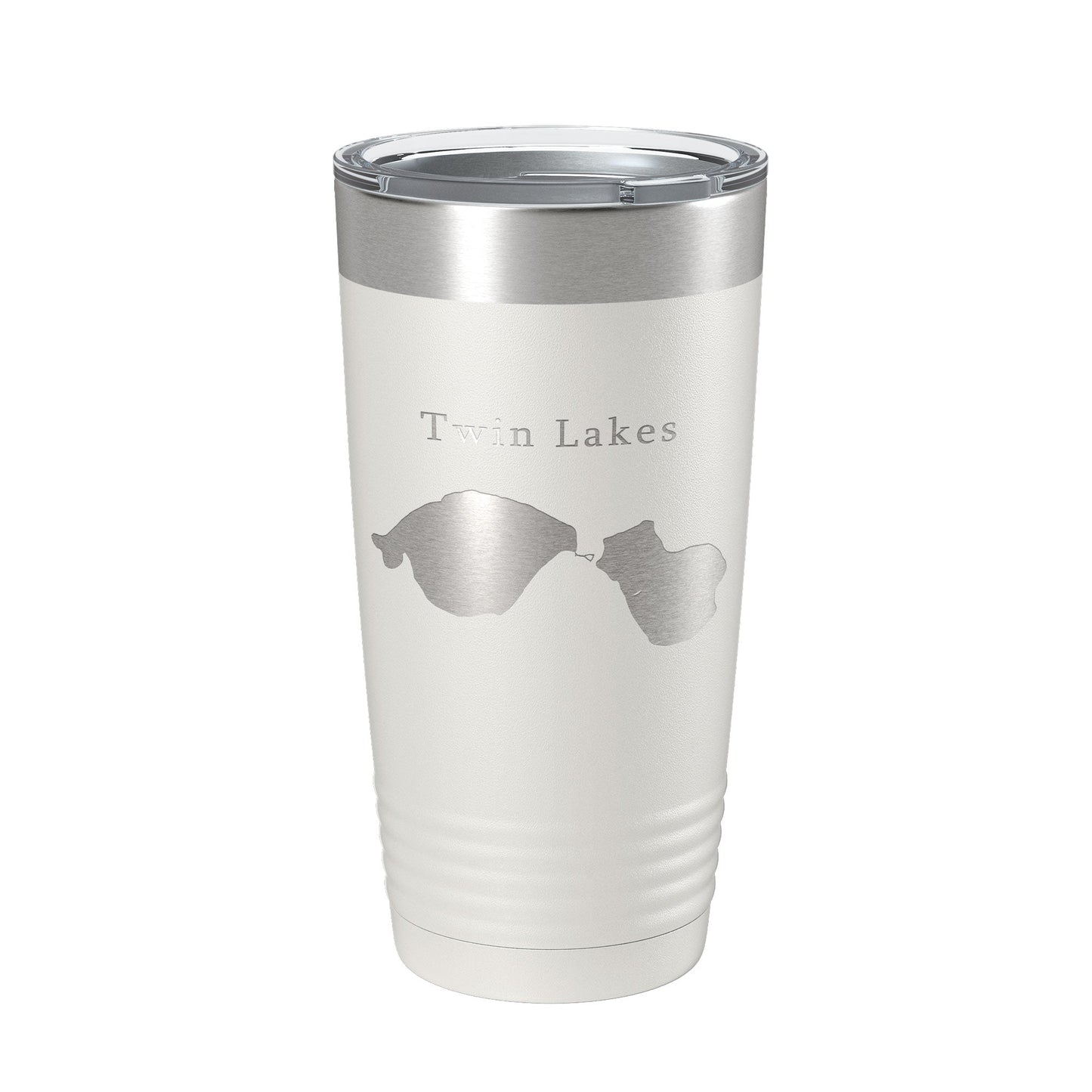 Twin Lakes Map Tumbler Travel Mug Insulated Laser Engraved Coffee Cup Lewiston Montmorency County Michigan 20 oz-7