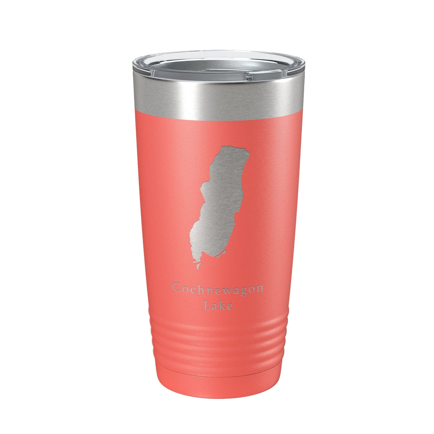 Cochnewagon Lake Pond Map Tumbler Travel Mug Insulated Laser Engraved Coffee Cup Maine 20 oz-20