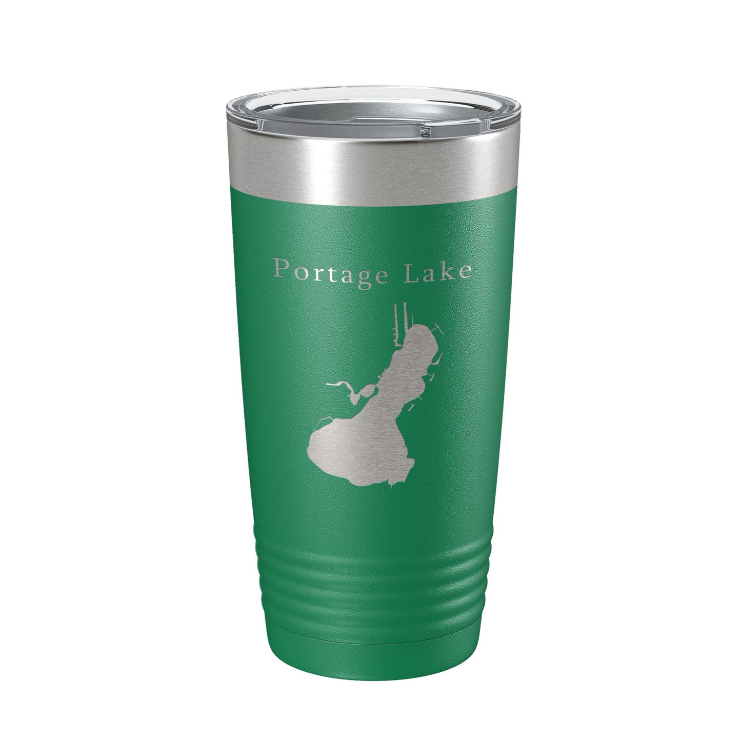 Portage Lake Map Tumbler Travel Mug Insulated Laser Engraved Coffee Cup Huron River Chain of Lakes Michigan 20 oz-9