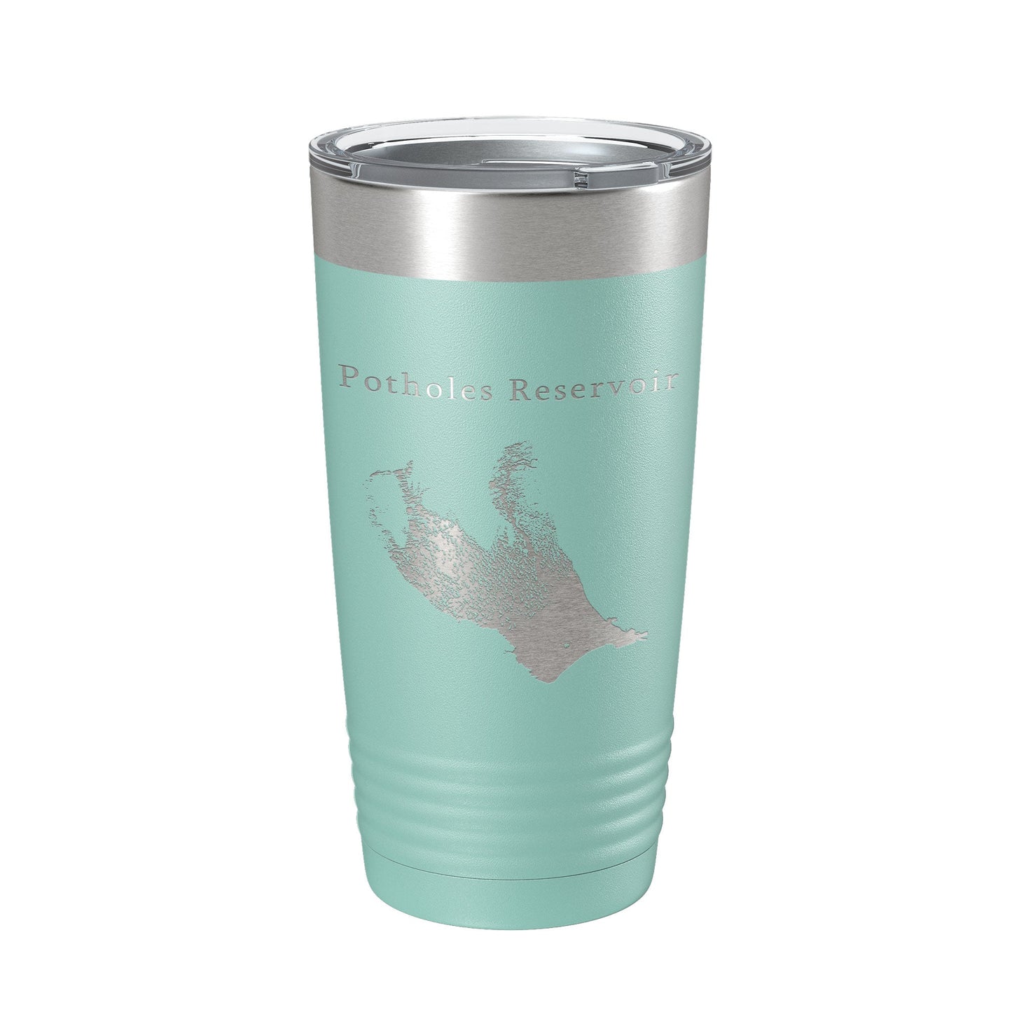 Potholes Reservoir Tumbler Lake Map Travel Mug Insulated Laser Engraved Coffee Cup Washington 20 oz-12