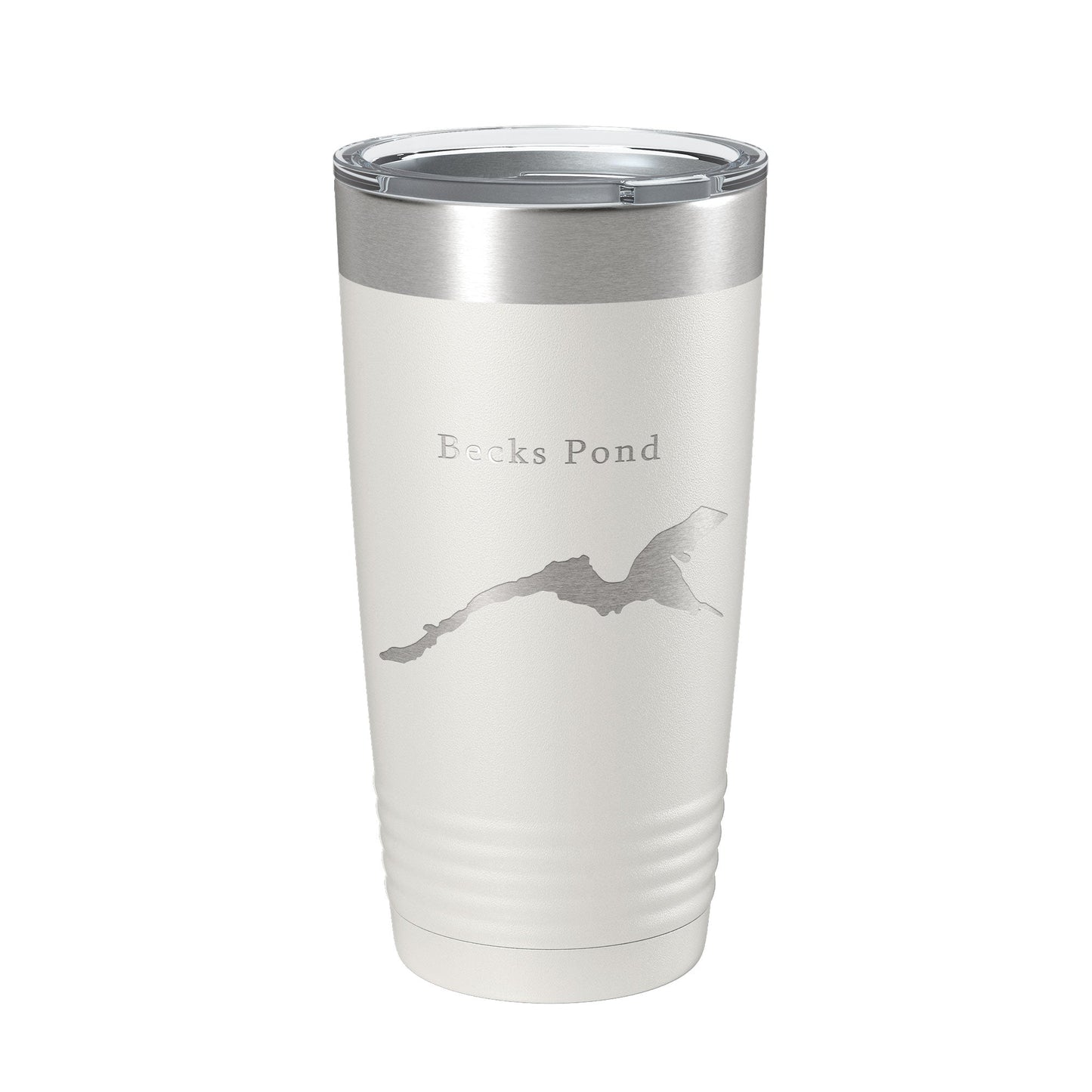 Becks Pond Tumbler Lake Map Travel Mug Insulated Laser Engraved Coffee Cup Delaware 20 oz-1