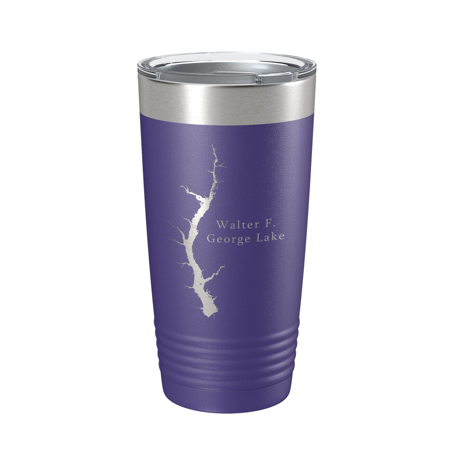 Walter F. George Lake Map Tumbler Travel Mug Insulated Laser Engraved Coffee Cup Alabama Georgia 20 oz-15