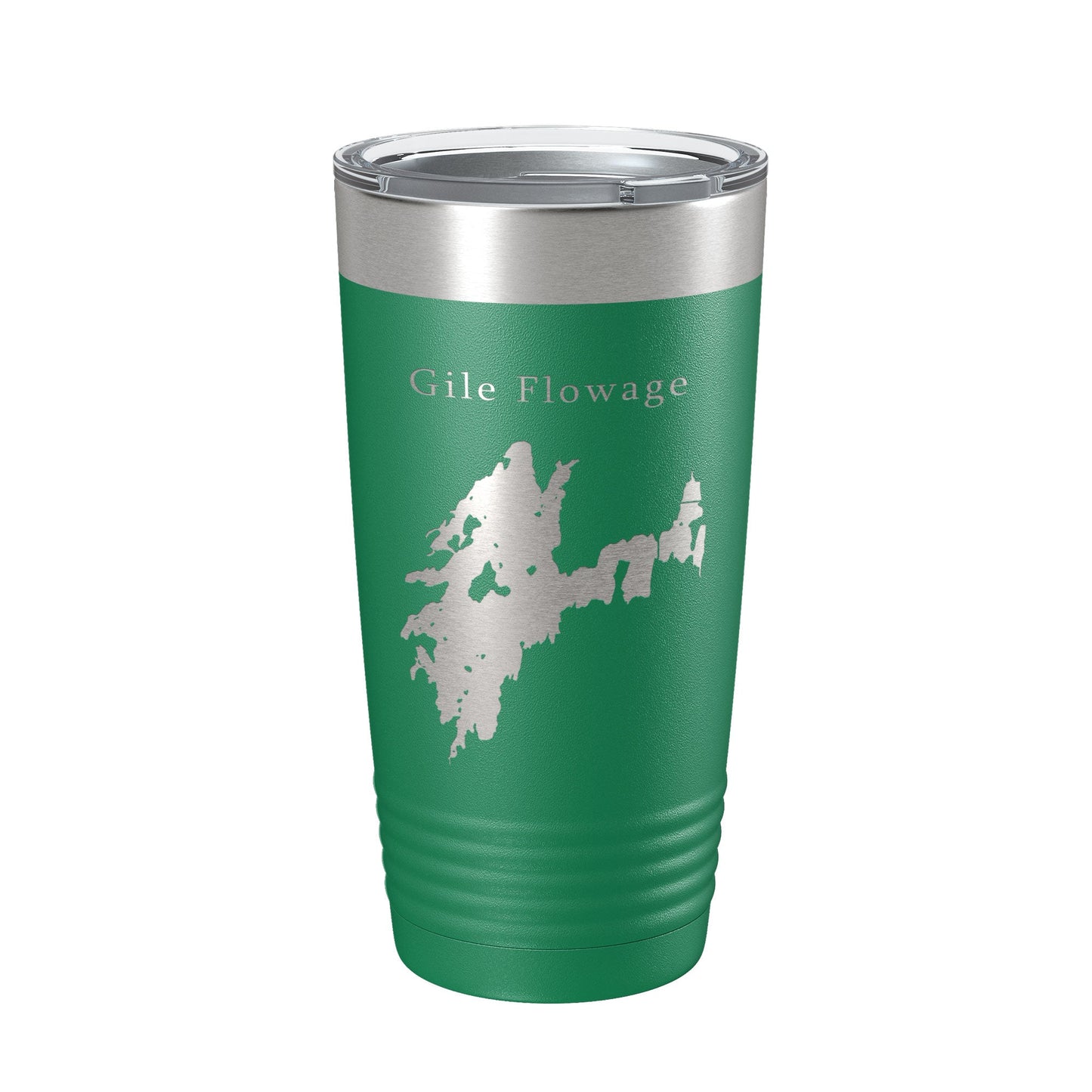 Gile Flowage Tumbler Lake Map Travel Mug Insulated Laser Engraved Coffee Cup Wisconsin 20 oz-9