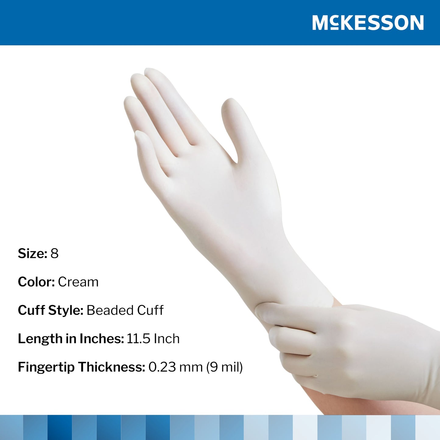 Surgical Glove McKesson Perry® Performance Plus Size 8 Sterile Latex Standard Cuff Length Smooth Cream Chemo Tested