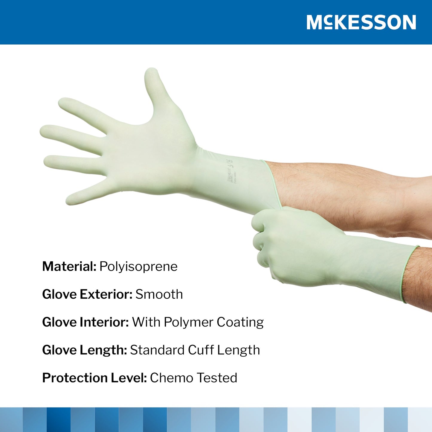 Surgical Glove McKesson Perry® Performance Plus Size 7 Sterile Polyisoprene Standard Cuff Length Smooth Green Chemo Tested
