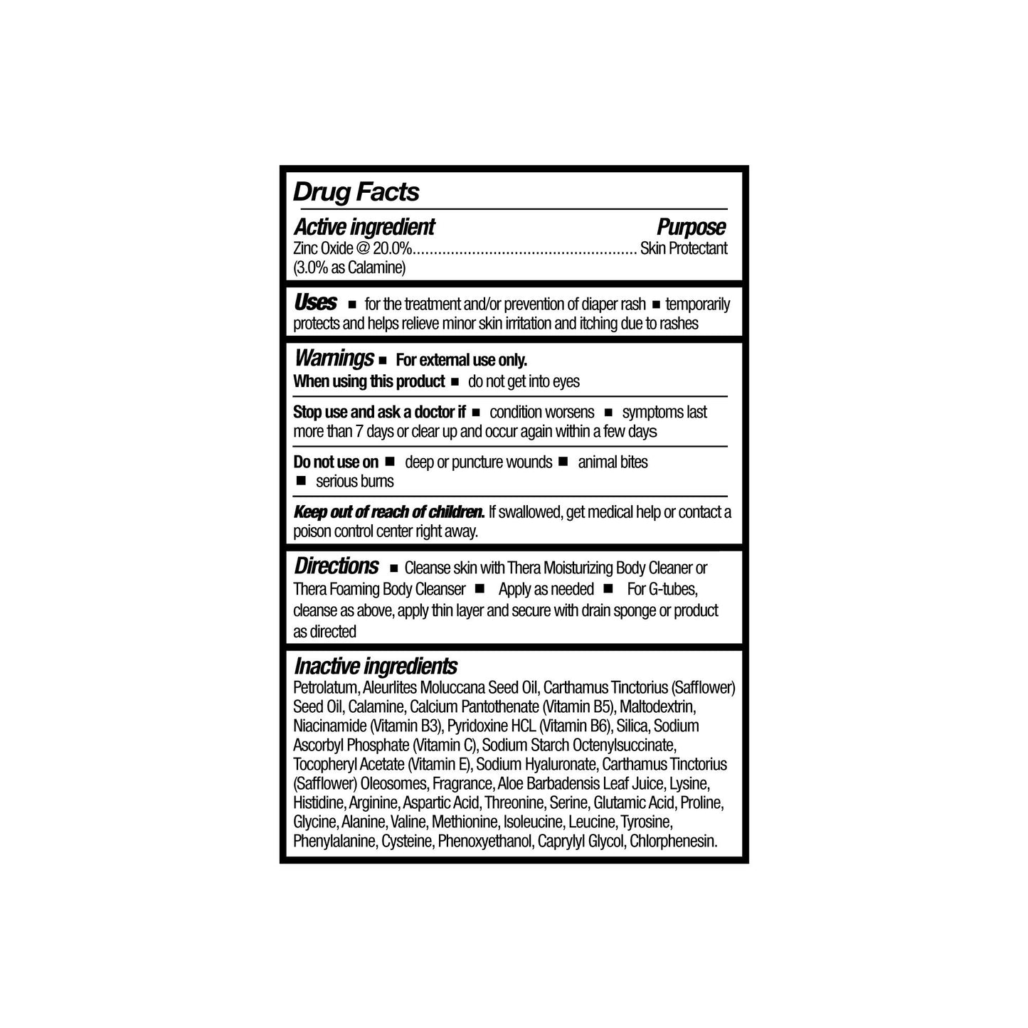 Skin Protectant Thera® Calazinc Body Shield 4 Gram Individual Packet Scented Cream