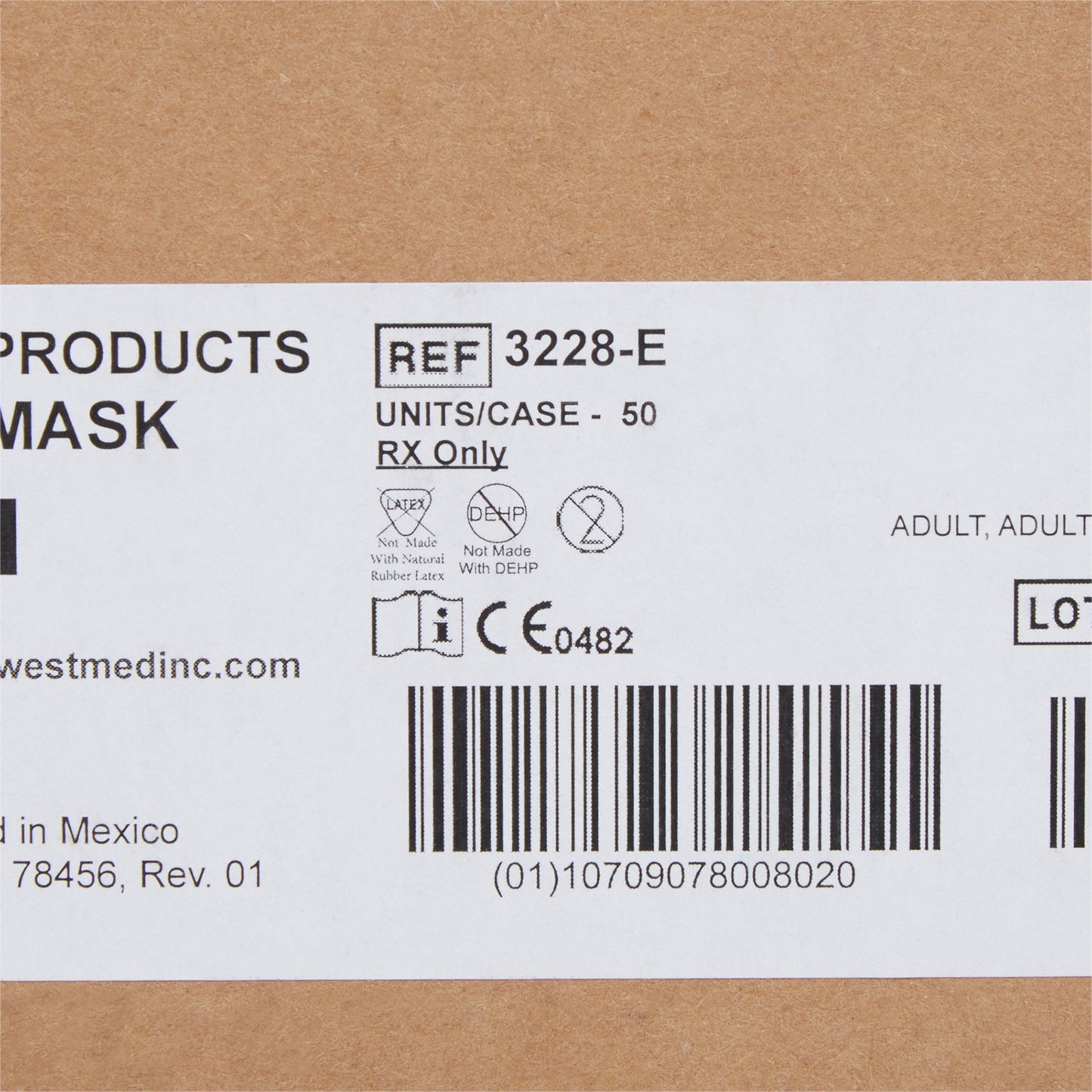 NonRebreather Oxygen Mask McKesson Elongated Style Adult One Size Fits Most Adjustable Head Strap