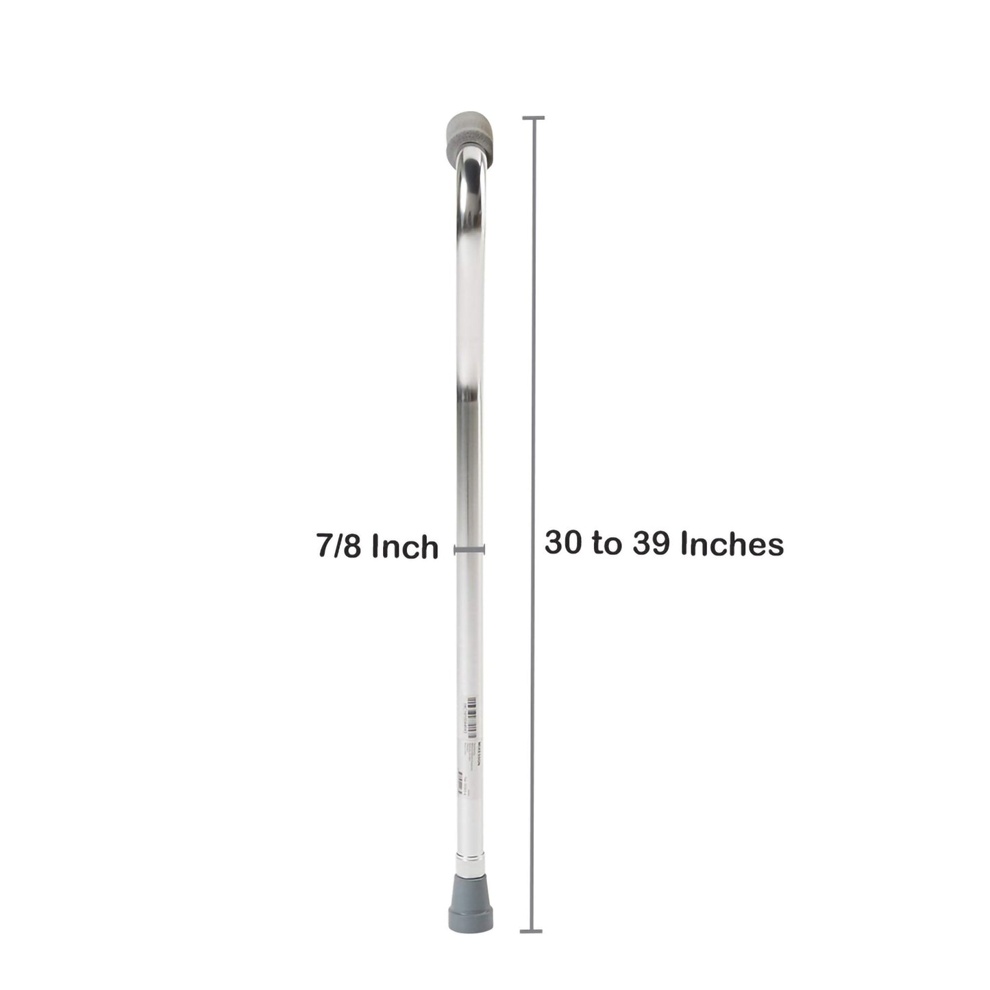 Offset Cane McKesson Aluminum 30 to 39 Inch Height Silver