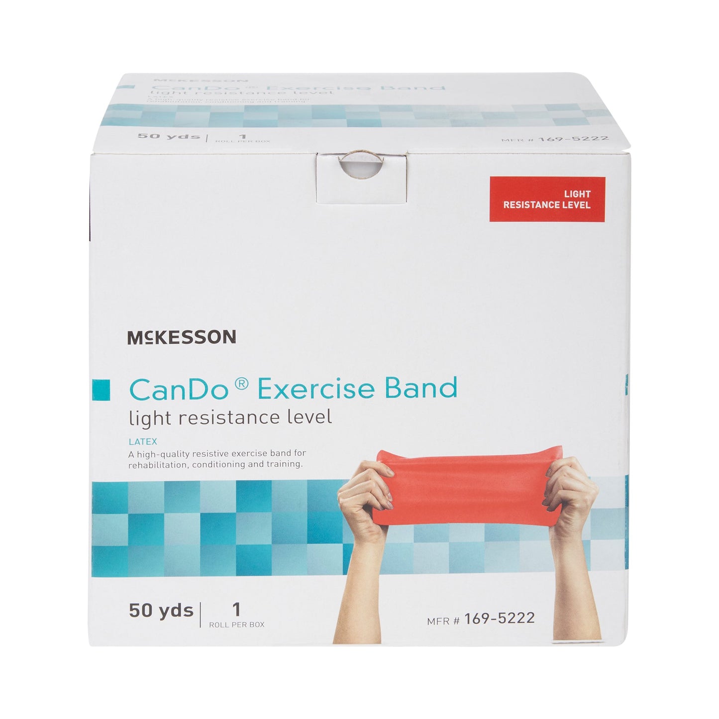 Exercise Resistance Band McKesson CanDo® Red 5 Inch X 50 Yard Light Resistance