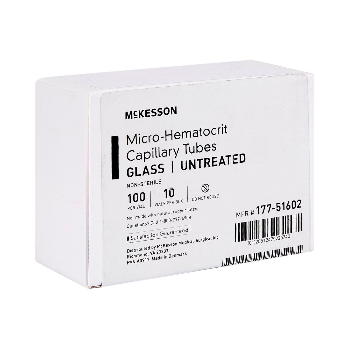 McKesson Capillary Blood Collection Tube Plain 75 µL Without Closure Glass Tube