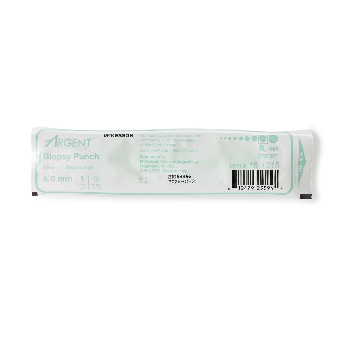 Biopsy Punch McKesson Argent™ Dermal 6 mm