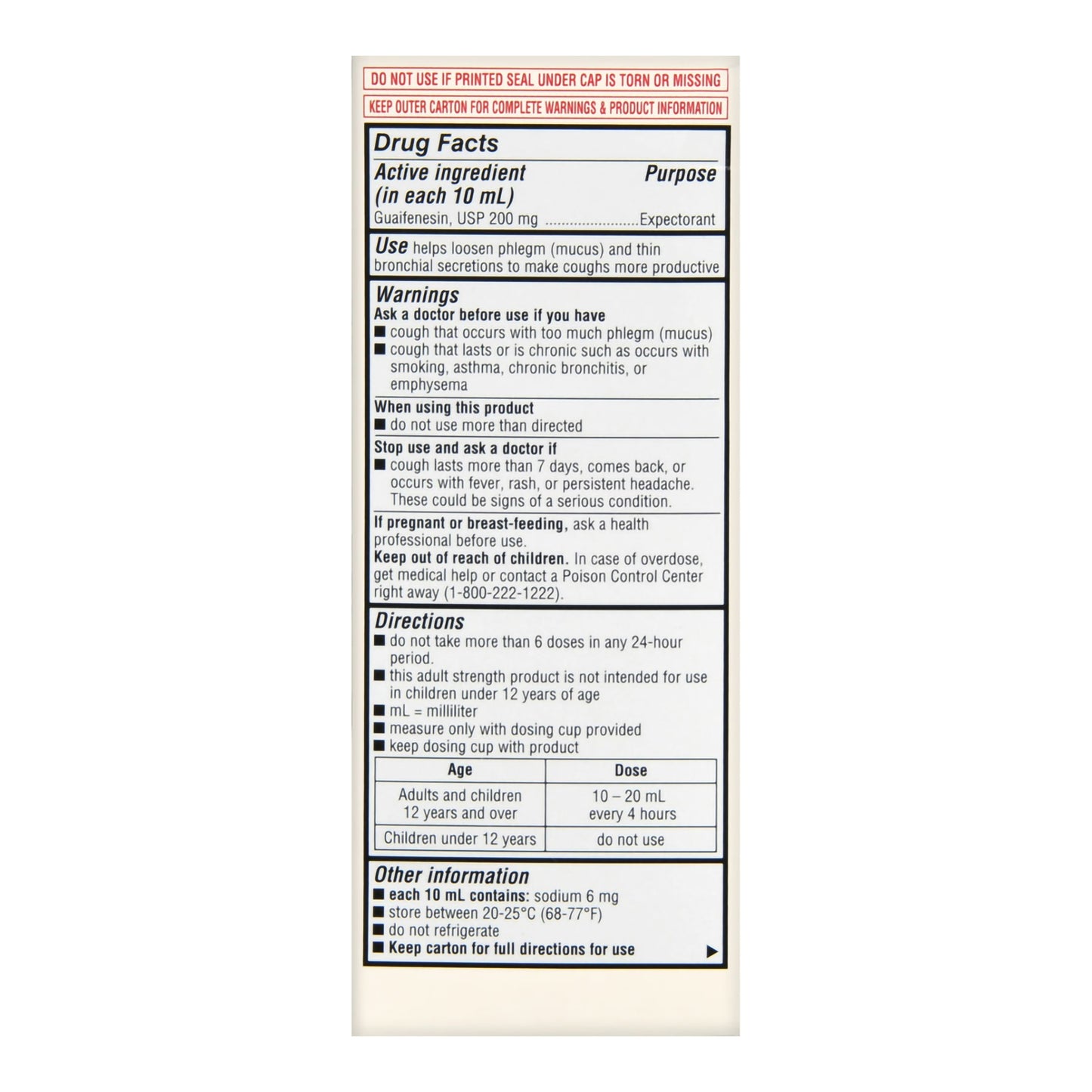Cold and Cough Relief Foster & Thrive™ 200 mg / 5 mL Strength Syrup 4 oz.