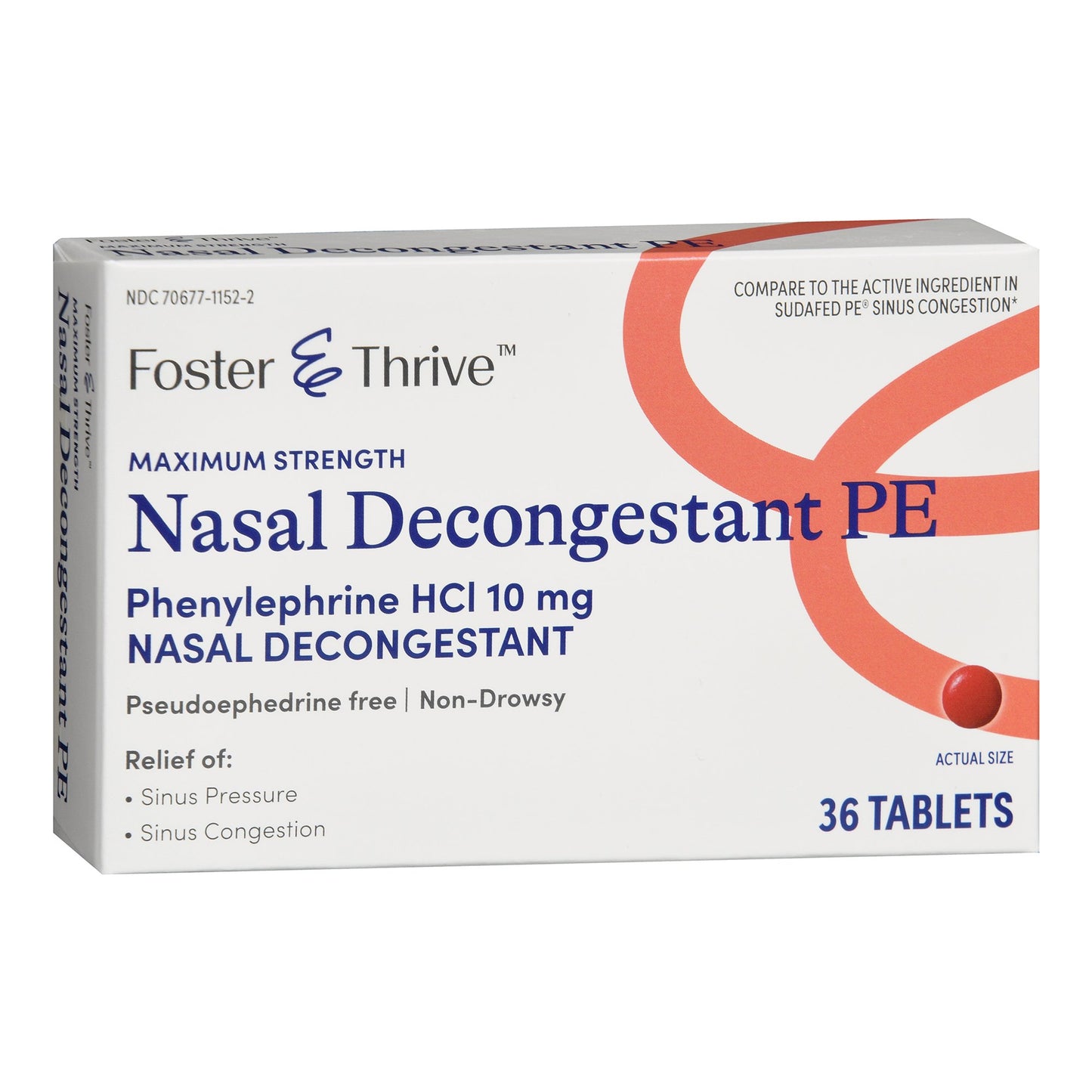 Sinus Relief Foster & Thrive™ 10 mg Strength Tablet 36 per Bottle