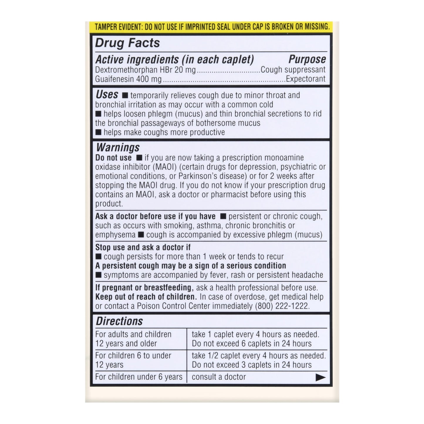 Cold and Cough Relief Foster & Thrive™ 400 mg - 20 mg Strength Tablet 50 per Box