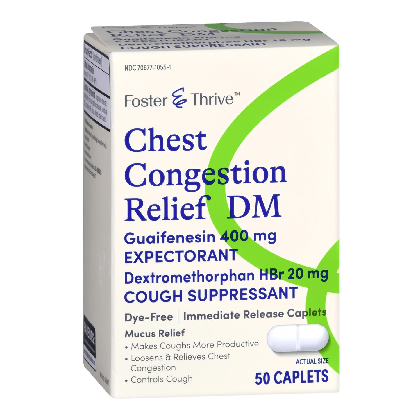 Cold and Cough Relief Foster & Thrive™ 400 mg - 20 mg Strength Tablet 50 per Box
