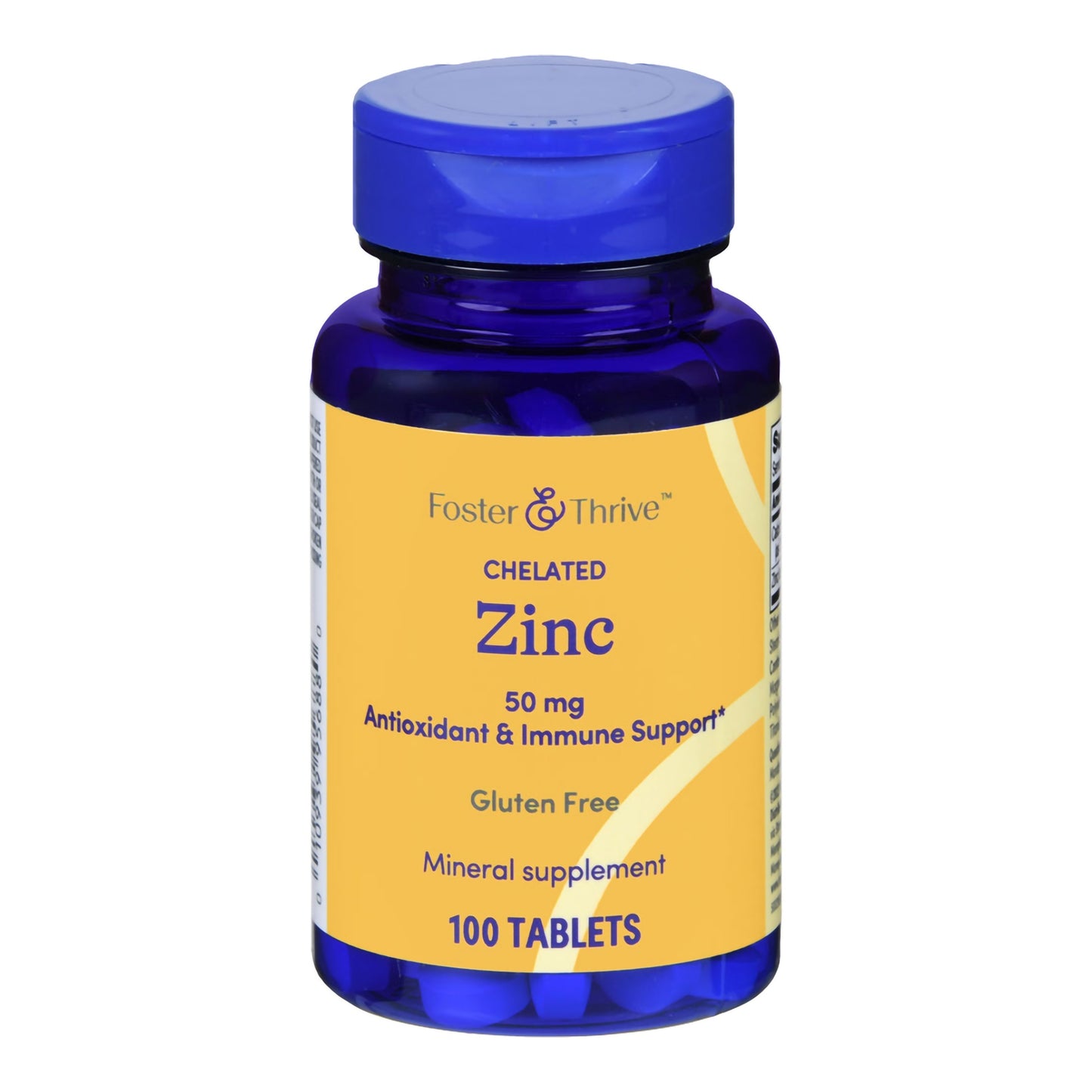Mineral Supplement Foster & Thrive™ Zinc Gluconate 50 mg Strength Tablet 100 per Bottle Unflavored