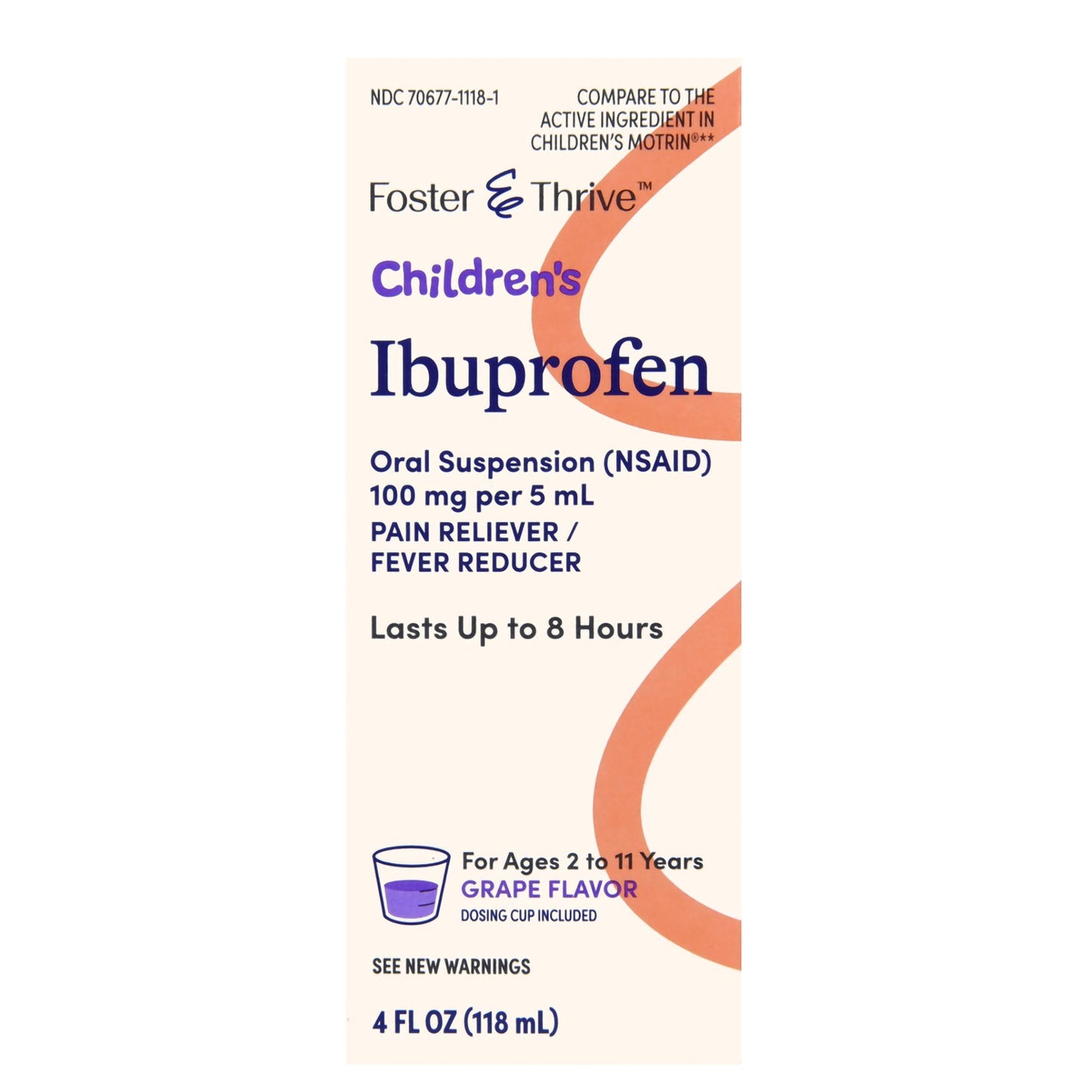 Children's Pain Relief Foster & Thrive™ 100 mg / 5 mL Strength Ibuprofen Oral Suspension 4 oz.