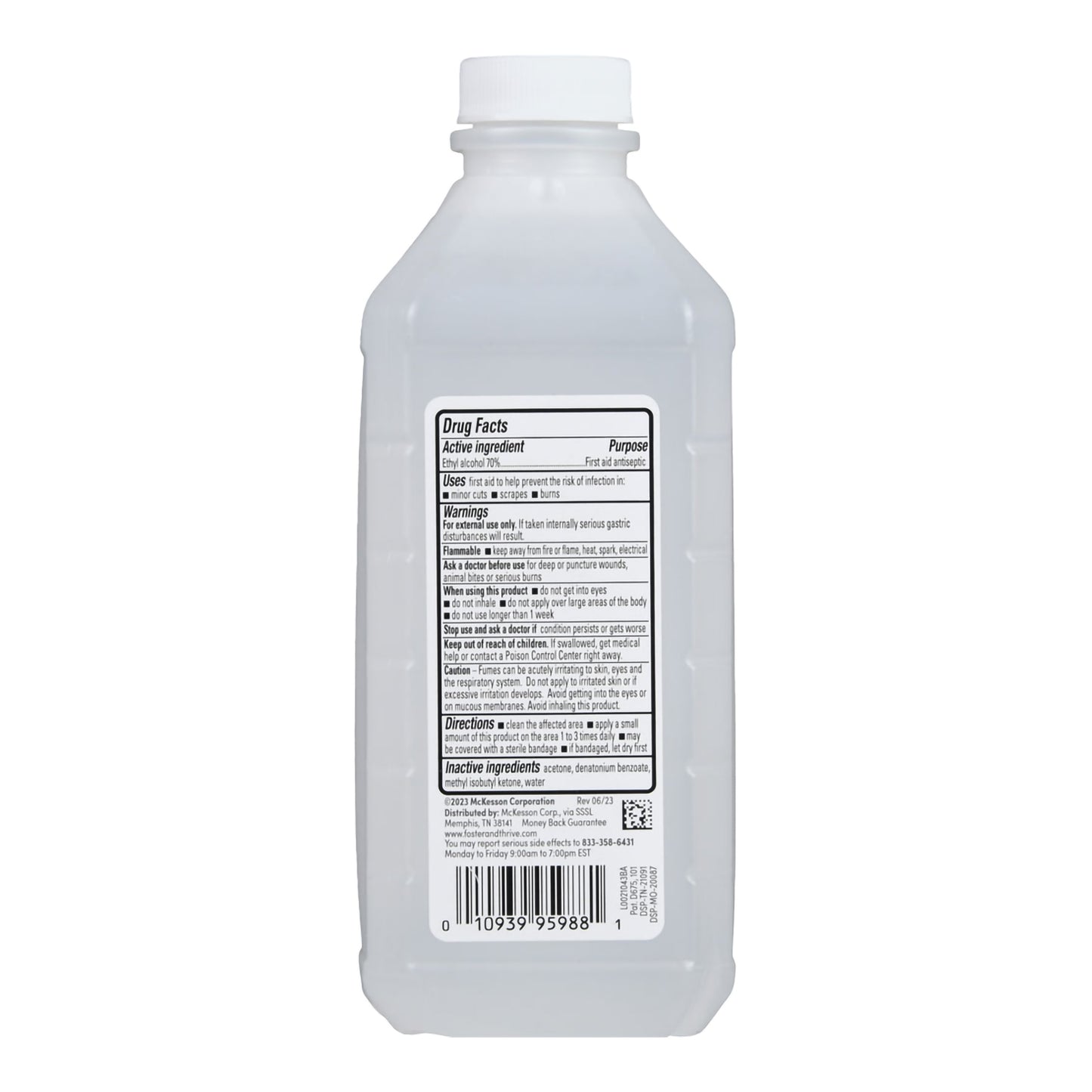 Antiseptic Ethyl Alcohol Foster & Thrive™ Topical Liquid 16 oz. Bottle