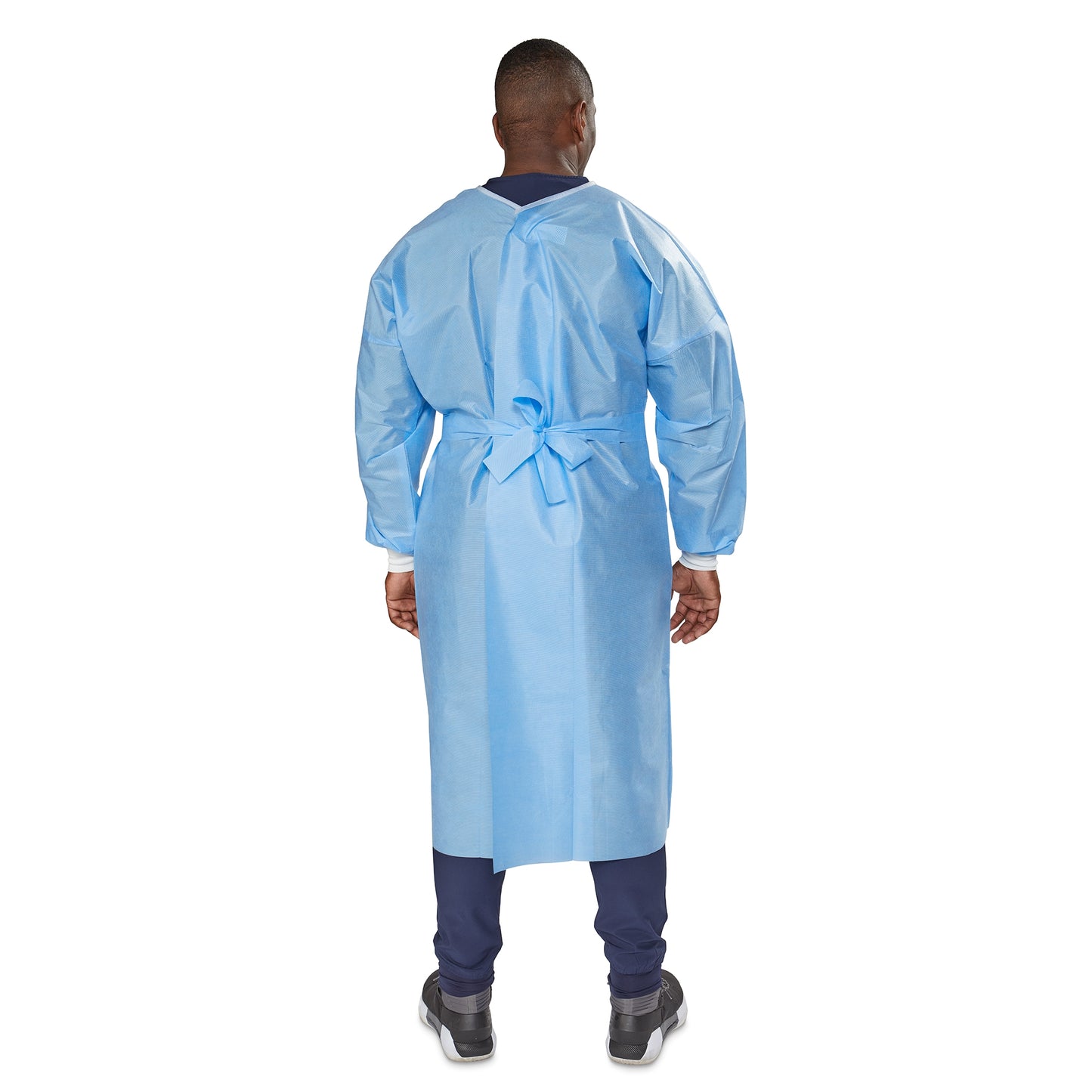 Protective Procedure Gown McKesson One Size Fits Most Blue NonSterile Not Rated Disposable