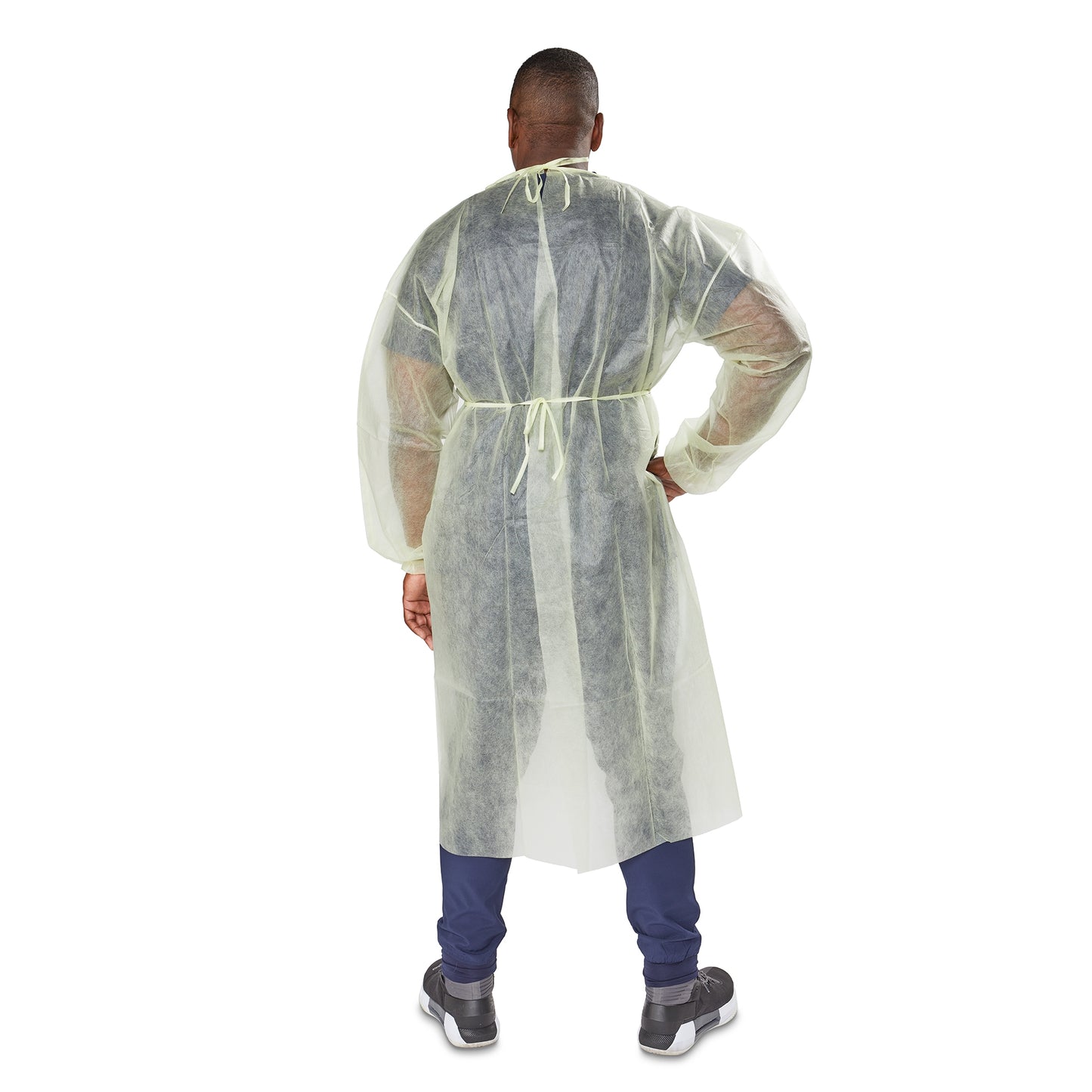 Protective Procedure Gown McKesson One Size Fits Most Yellow NonSterile Not Rated Disposable