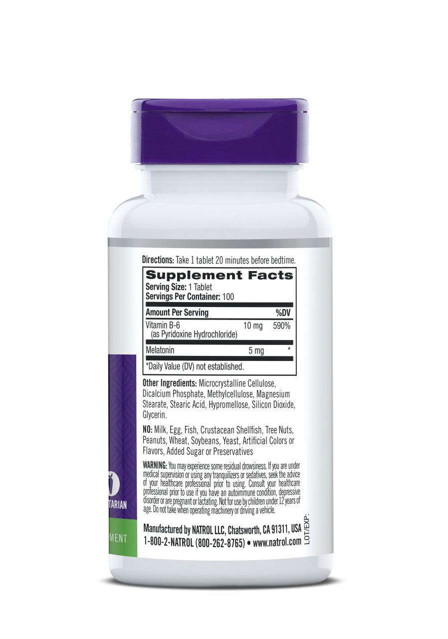 Natrol Melatonin 5 Mg Time Release (1x100 TAB)-3