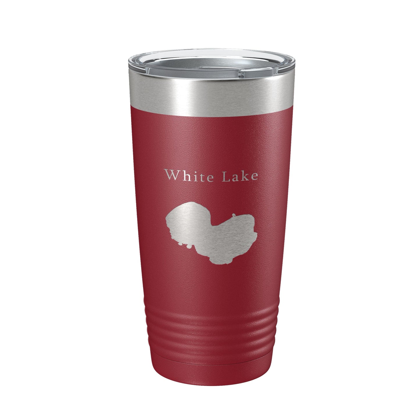 White Lake Map Tumbler Travel Mug Insulated Laser Engraved Coffee Cup Louisiana 20 oz-18