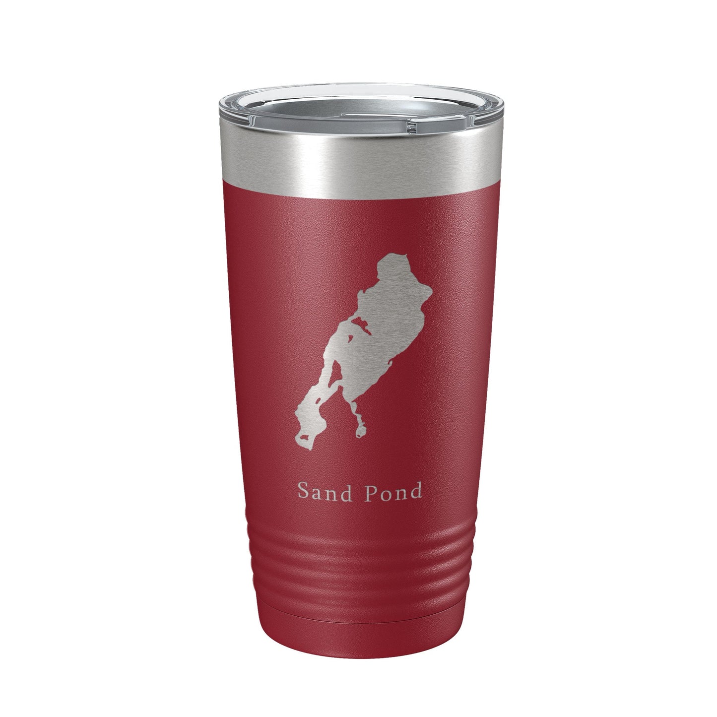 Sand Pond Tumbler Lake Map Travel Mug Insulated Laser Engraved Coffee Cup Maine 20 oz-18