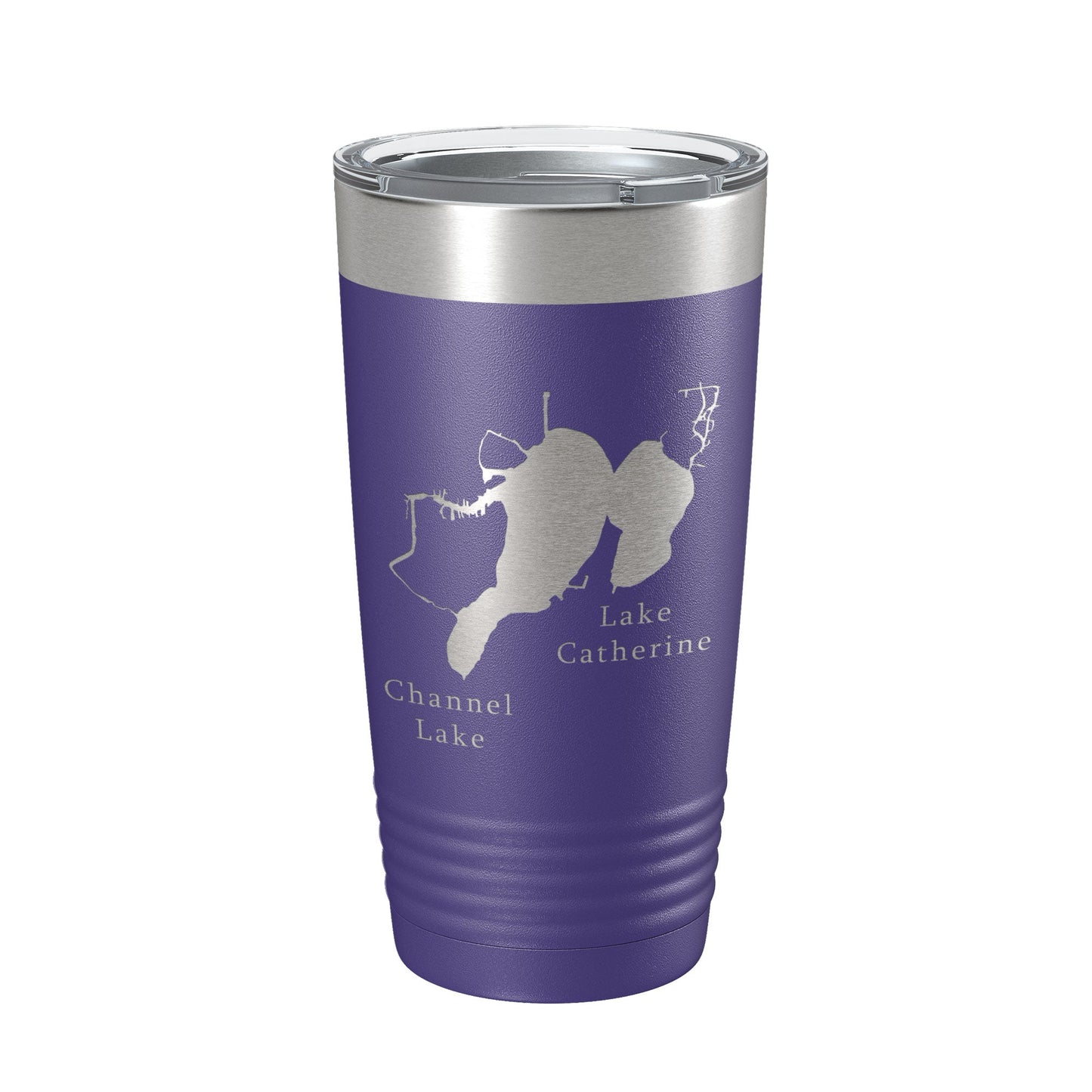 Channel Lake Catherine Lake Map Tumbler Travel Mug Insulated Laser Engraved Coffee Cup Illinois 20 oz-15
