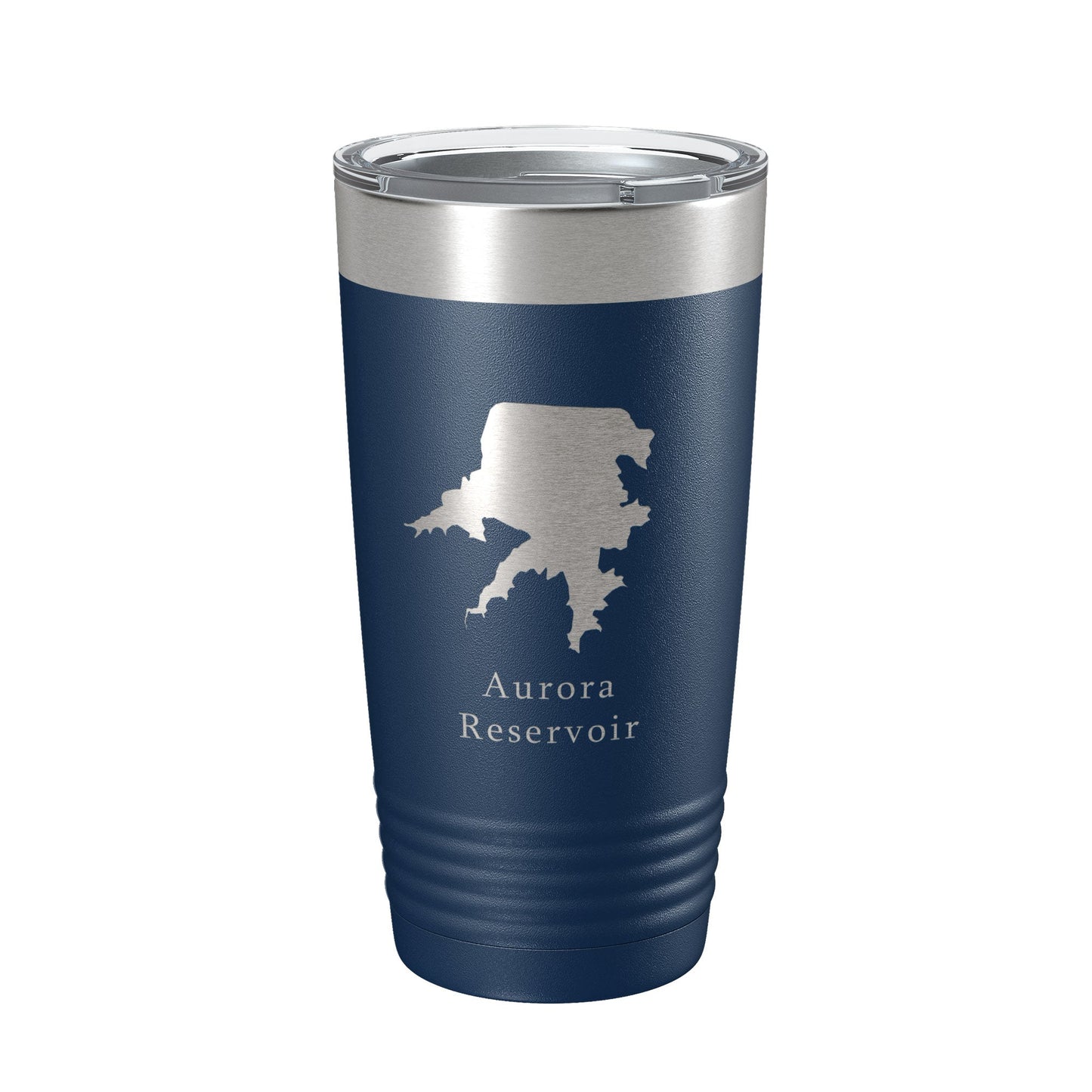 Aurora Reservoir Tumbler Lake Map Travel Mug Insulated Laser Engraved Coffee Cup Colorado 20 oz-2