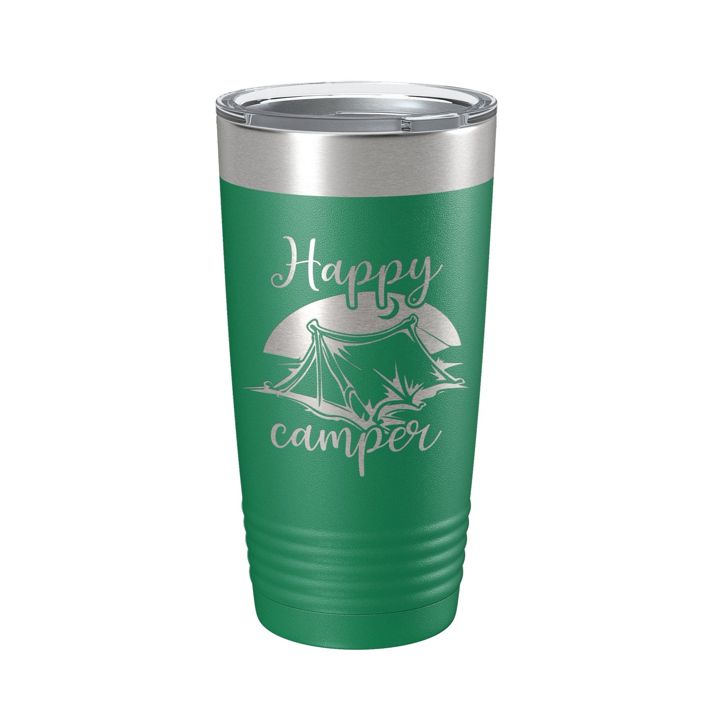 Happy Camper Tumbler Travel Mug Gift Insulated Laser Engraved Coffee Cup 20 oz-9