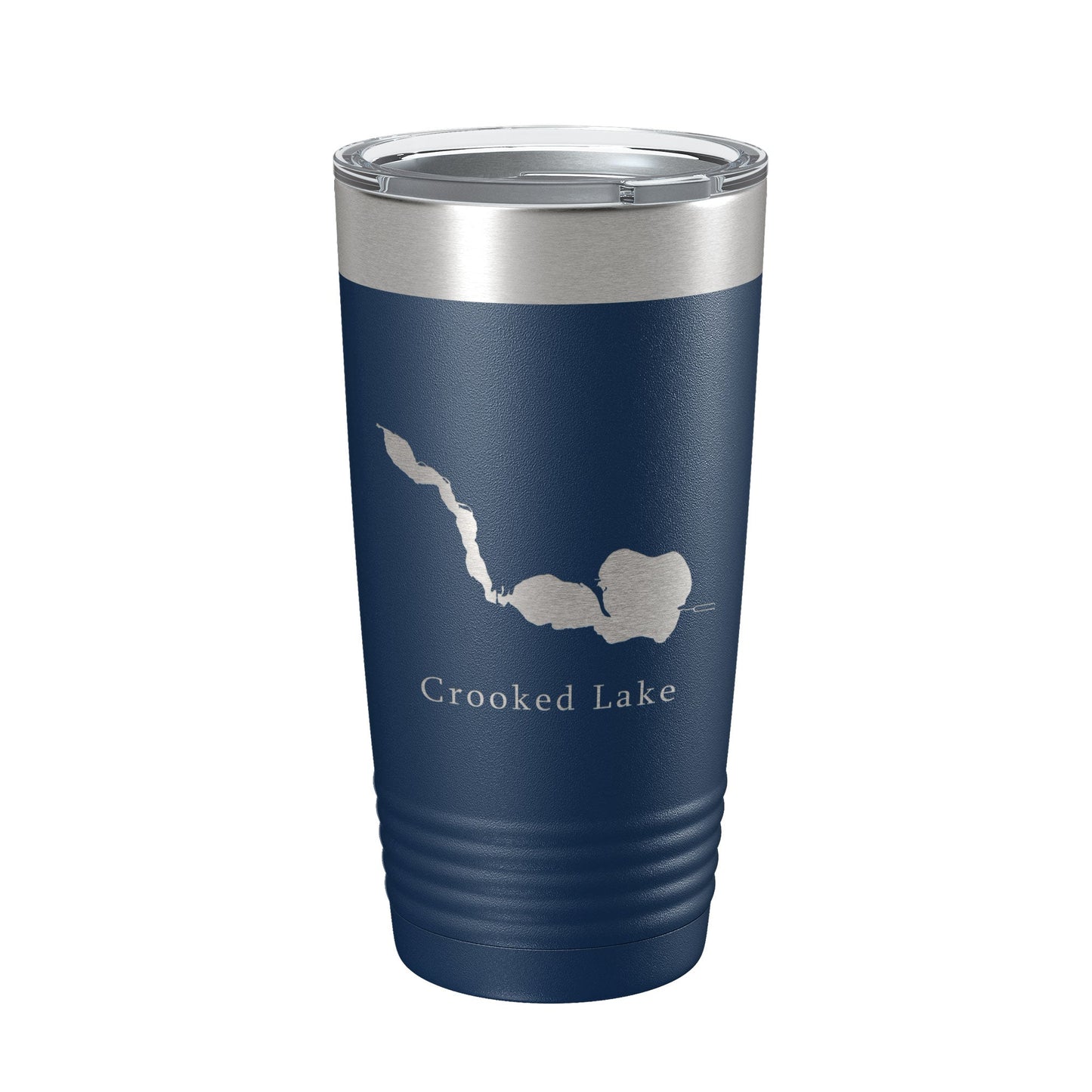 Crooked Lake Map Tumbler Travel Mug Insulated Laser Engraved Coffee Cup Indiana 20 oz-2