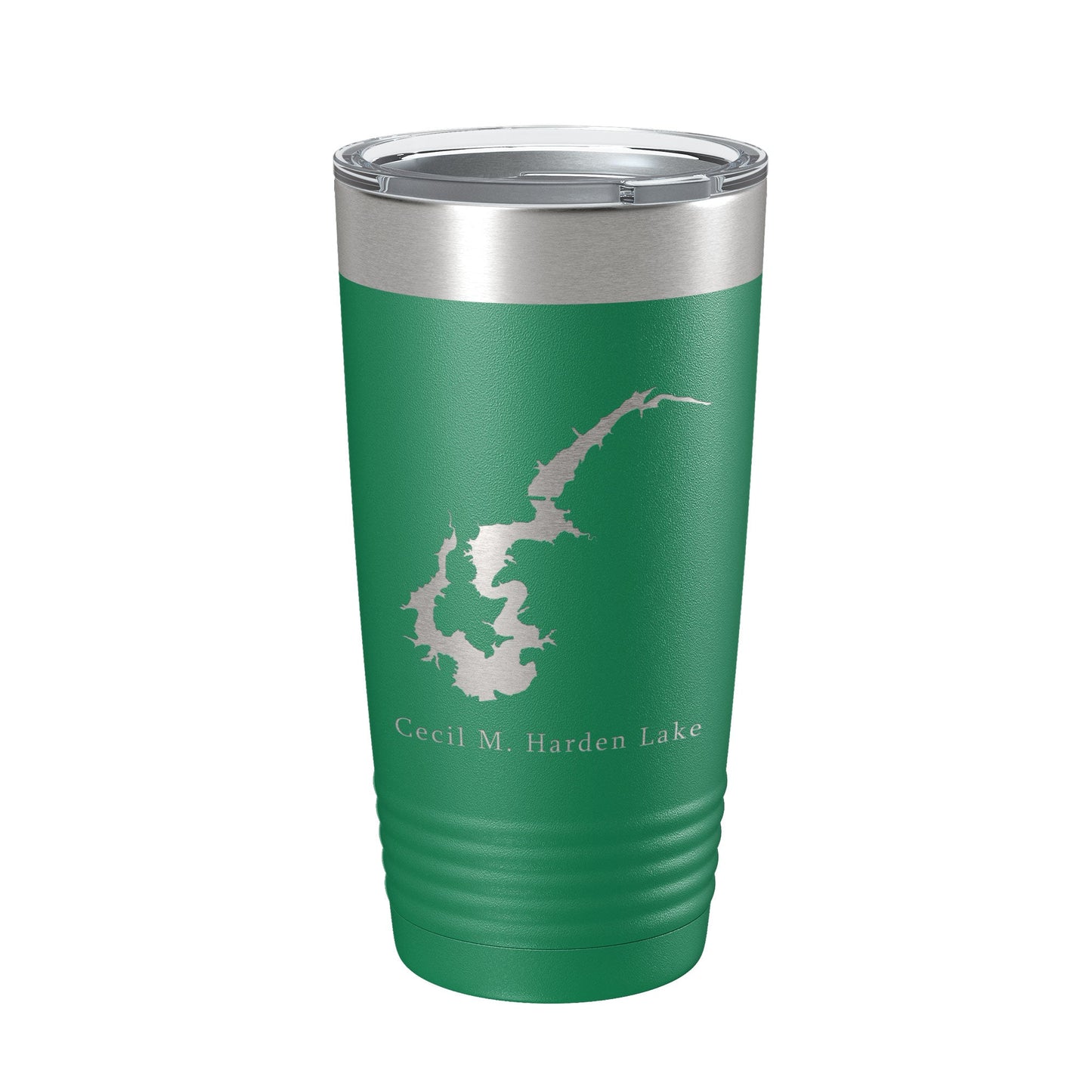 Cecil M. Harden Lake Map Tumbler Travel Mug Insulated Laser Engraved Coffee Cup Indiana 20 oz-9