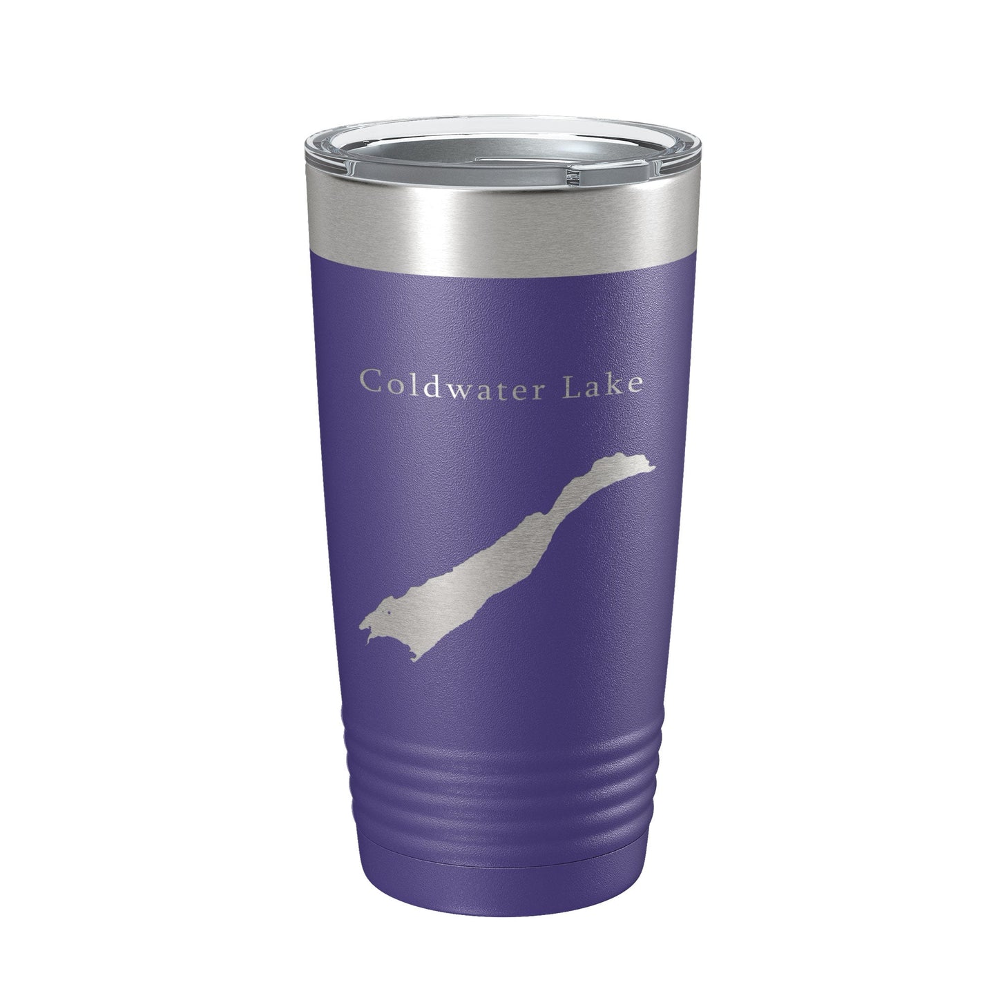 Coldwater Lake Map Tumbler Travel Mug Insulated Laser Engraved Coffee Cup Washington 20 oz-15