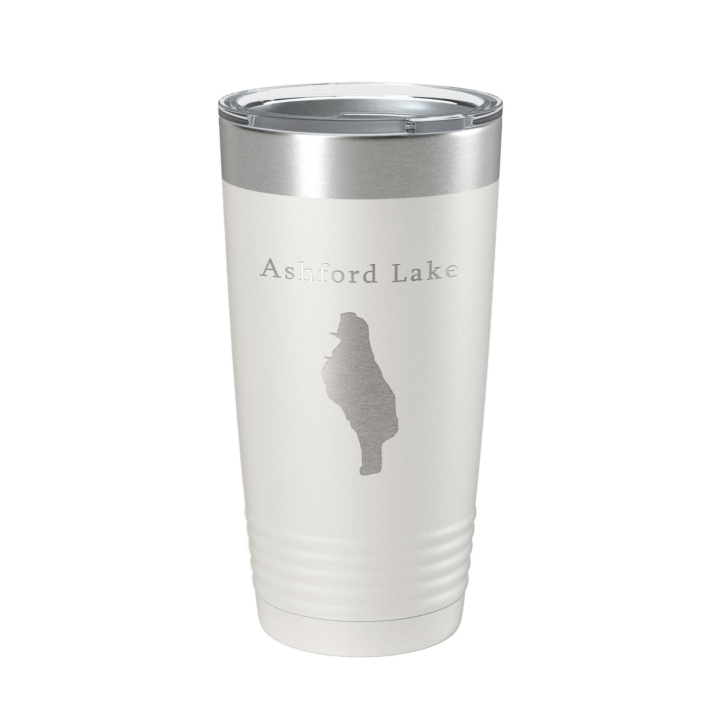 Ashford Lake Map Tumbler Travel Mug Insulated Laser Engraved Coffee Cup Connecticut 20 oz-1