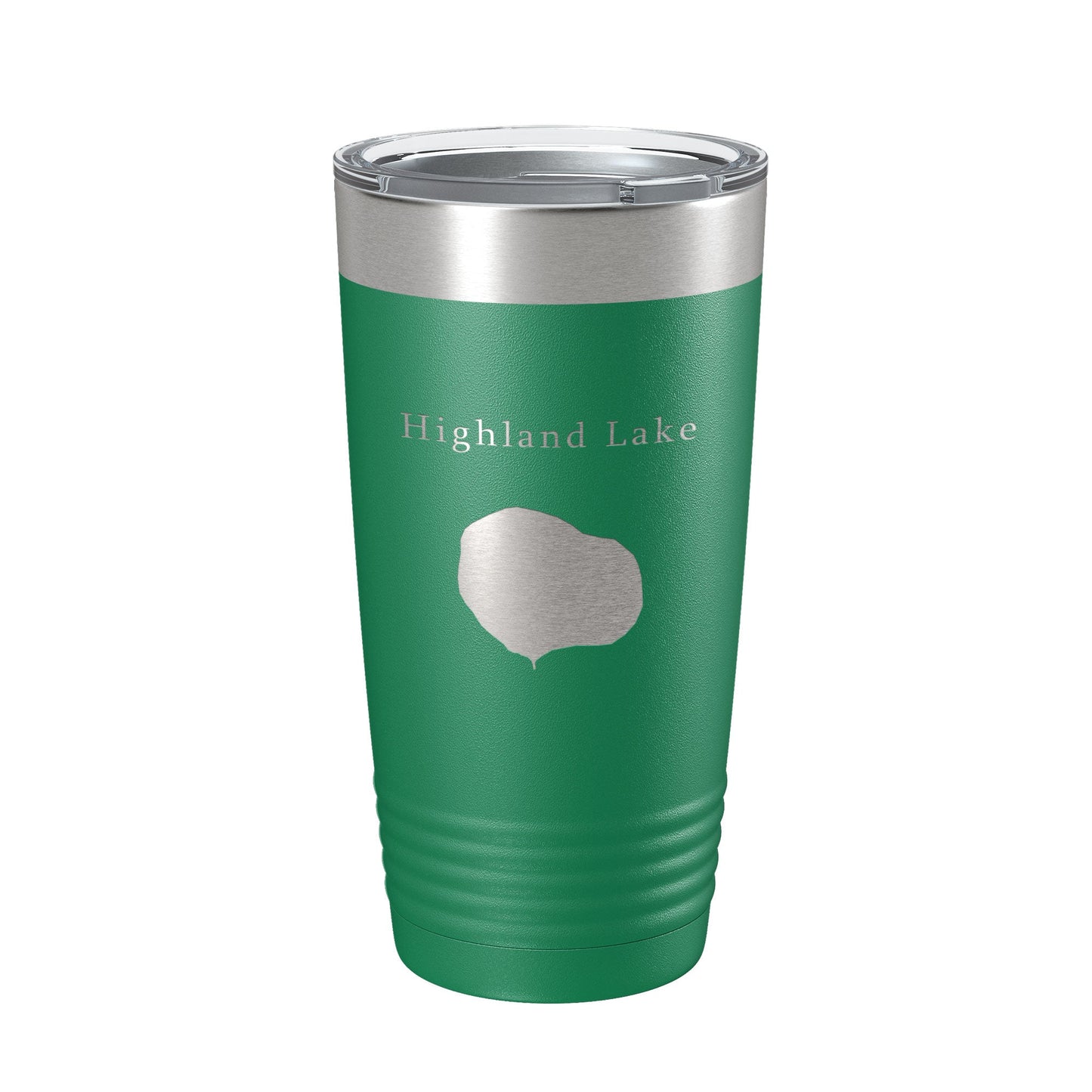 Highland Lake Map Tumbler Travel Mug Insulated Laser Engraved Coffee Cup Illinois 20 oz-9