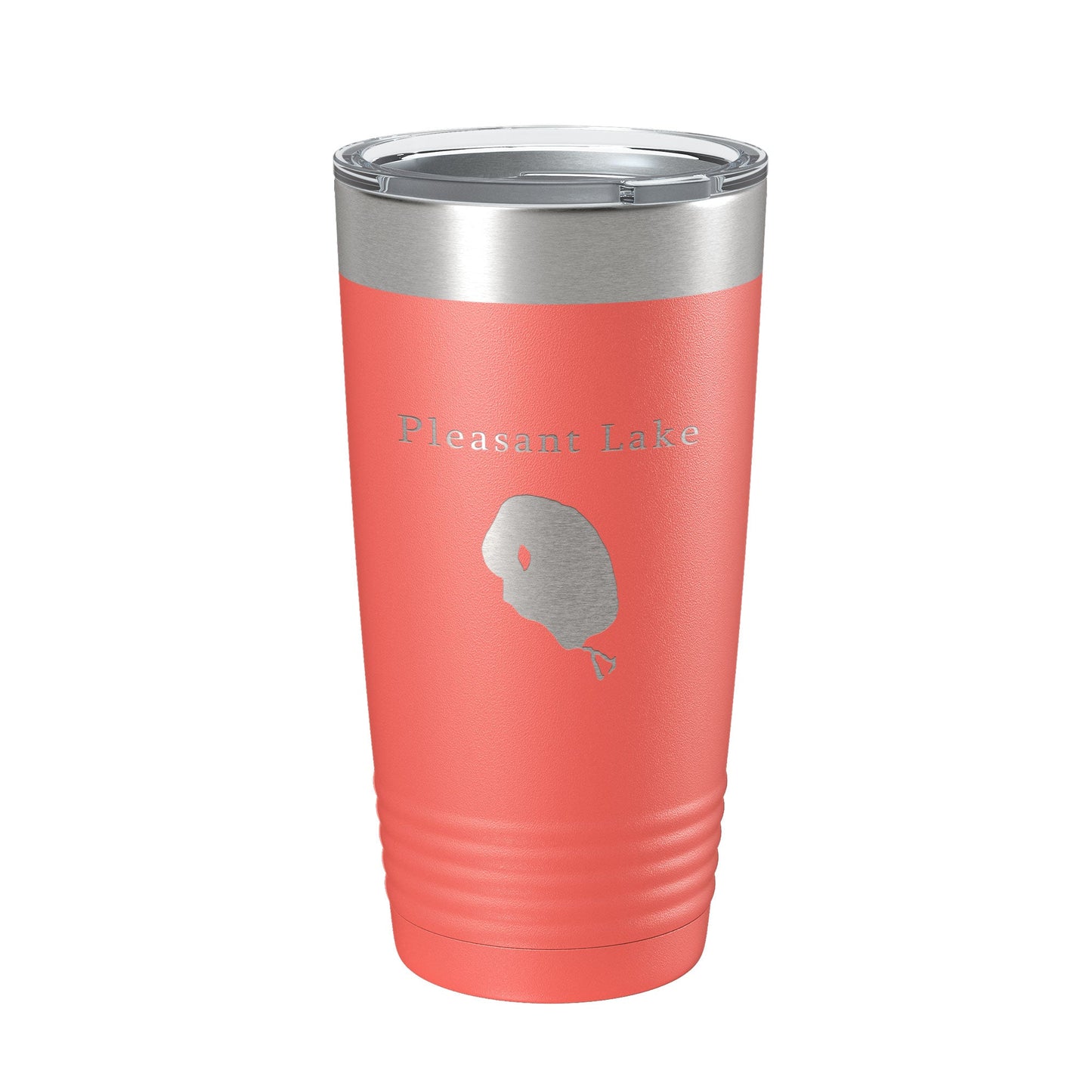 Pleasant Lake Map Tumbler Travel Mug Insulated Laser Engraved Coffee Cup Michigan 20 oz-20