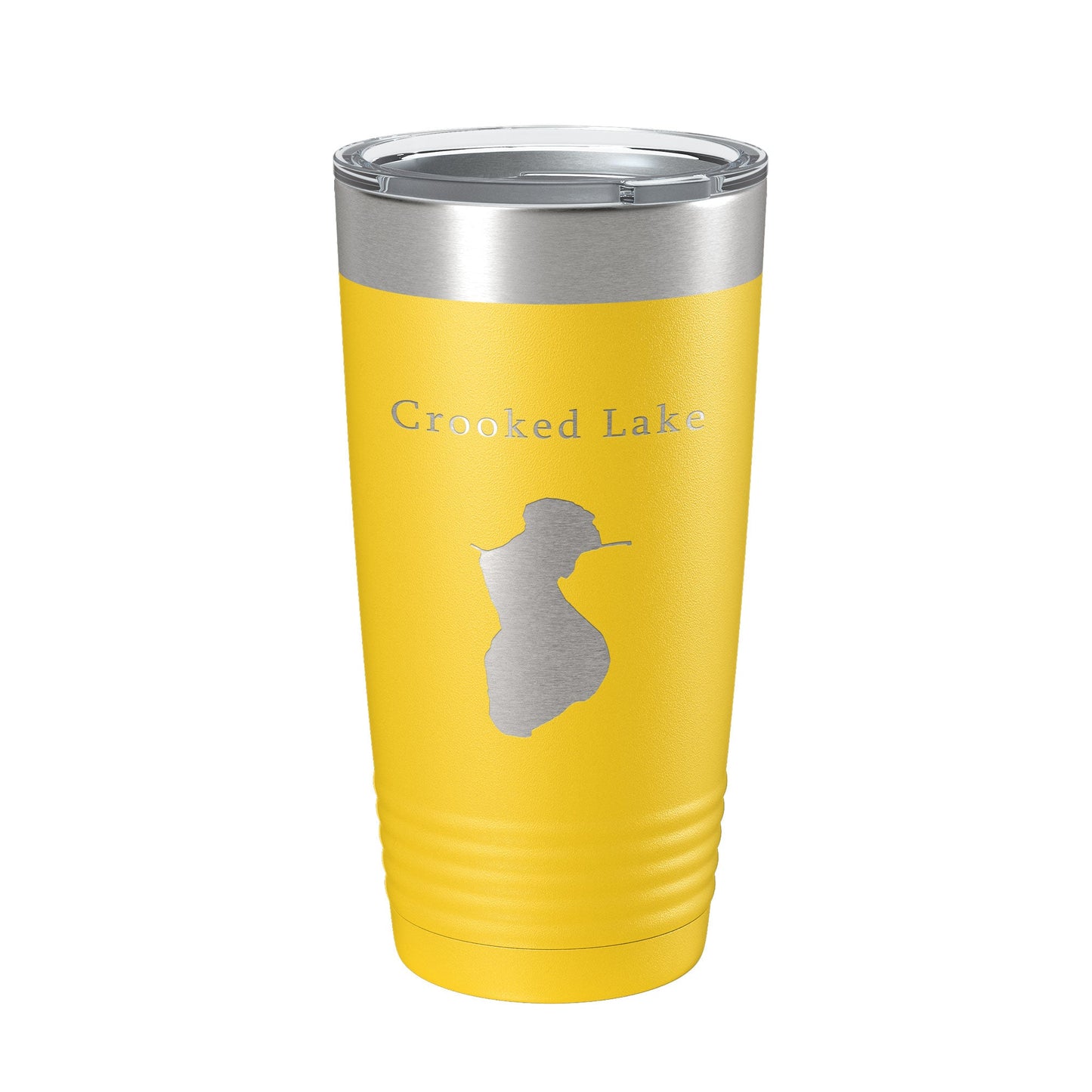 Crooked Lake Map Tumbler Travel Mug Insulated Laser Engraved Coffee Cup Illinois 20 oz-4