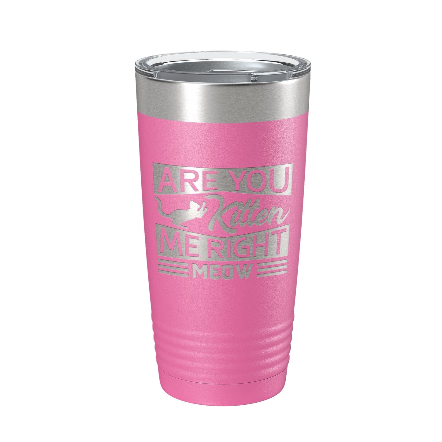 Are You Kitten Me Right Meow Tumbler Travel Mug Funny Cat Lover Gift Insulated Laser Engraved Coffee Cup 20 oz-11