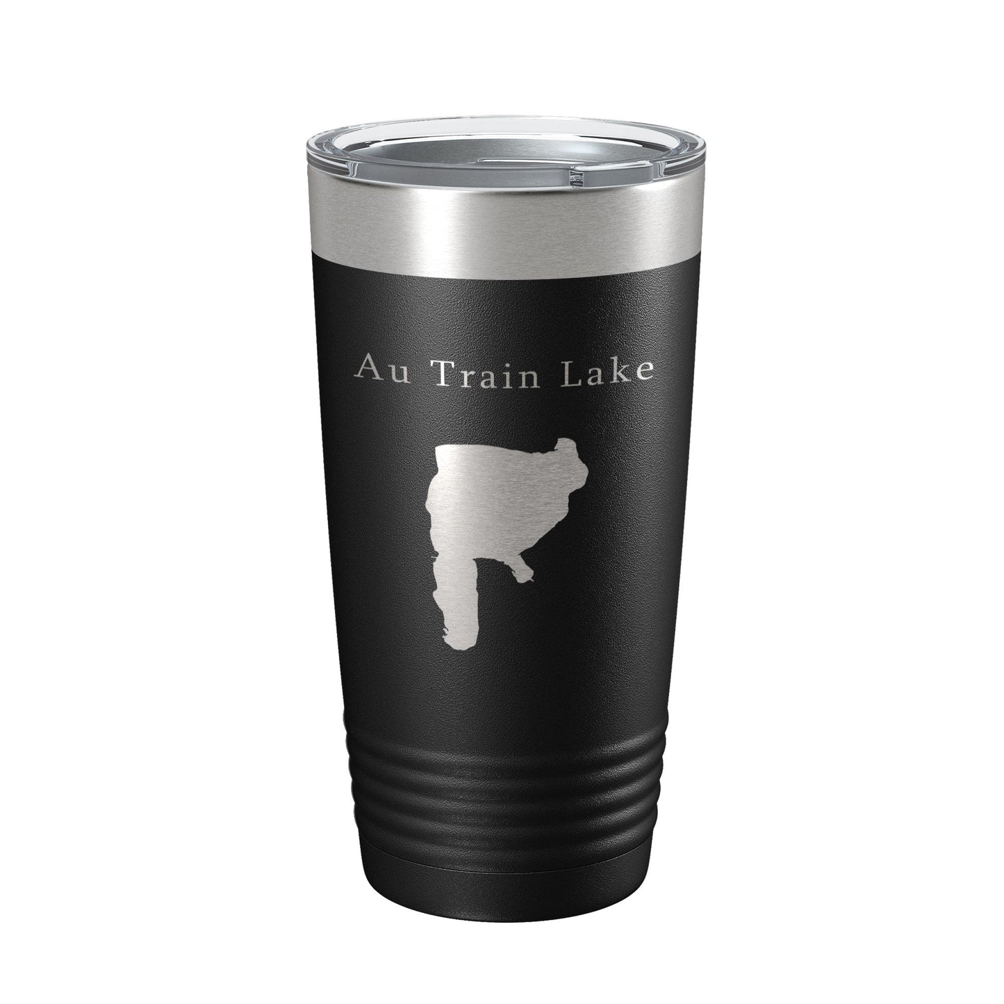 Au Train Lake Map Tumbler Travel Mug Insulated Laser Engraved Coffee Cup Michigan 20 oz-0
