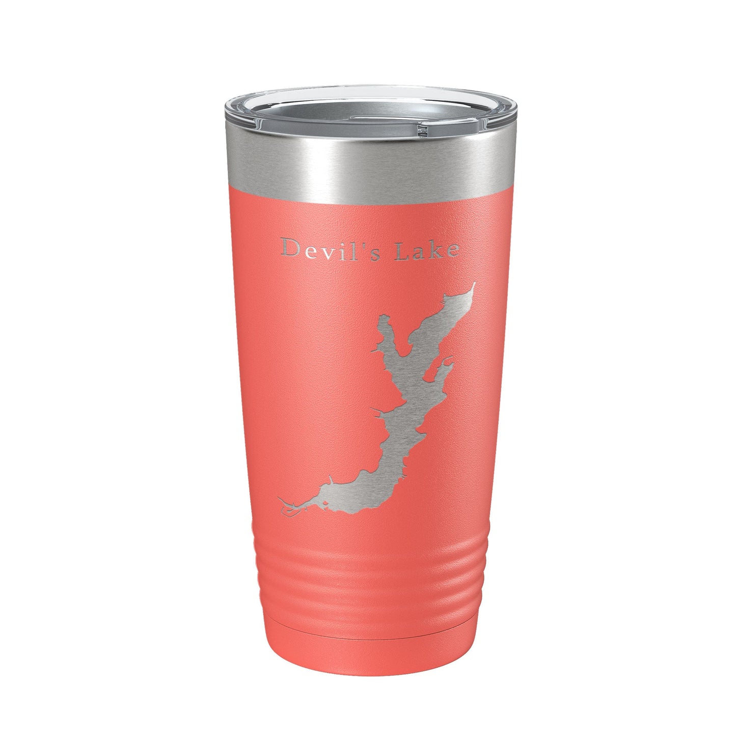 Devil's Lake Map Tumbler Travel Mug Insulated Laser Engraved Coffee Cup Oregon 20 oz-20