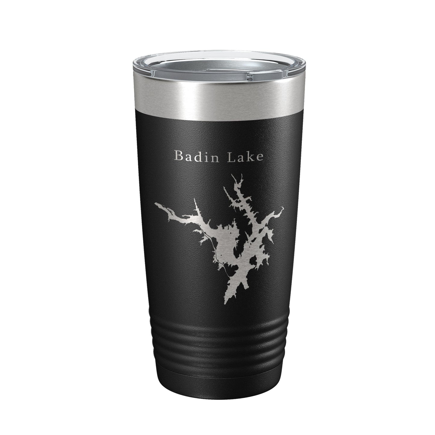 Badin Lake Map Tumbler Travel Mug Insulated Laser Engraved Coffee Cup North Carolina 20 oz-5