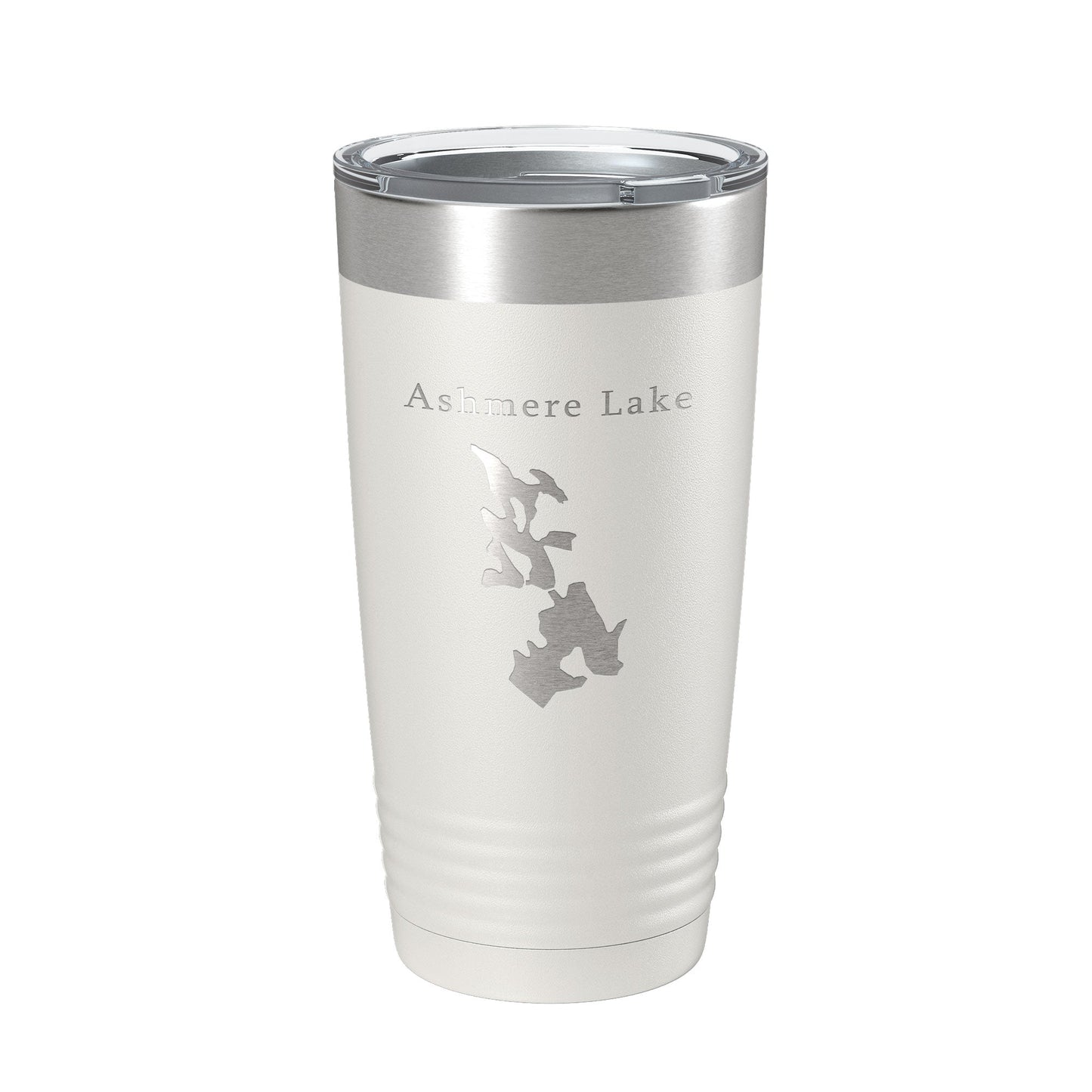 Ashmere Lake Map Tumbler Travel Mug Insulated Laser Engraved Coffee Cup Massachusetts 20 oz-7