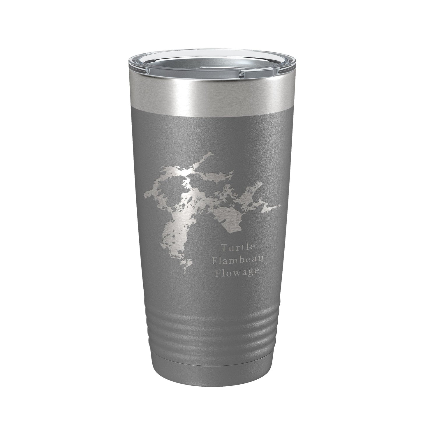 Turtle Flambeau Flowage Tumbler Lake Map Travel Mug Insulated Laser Engraved Coffee Cup Wisconsin 20 oz-16