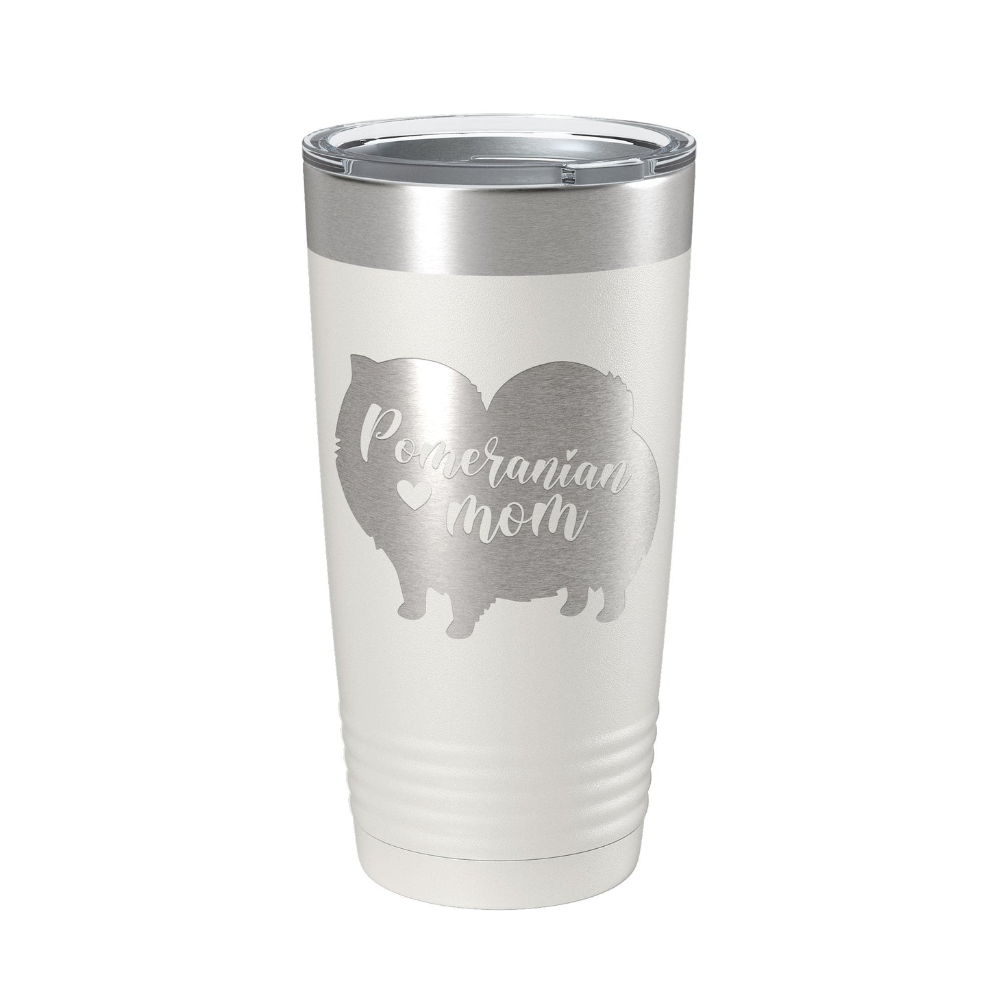 Pomeranian Mom Tumbler Dog Travel Mug Gift Insulated Laser Engraved Coffee Cup 20 oz-7