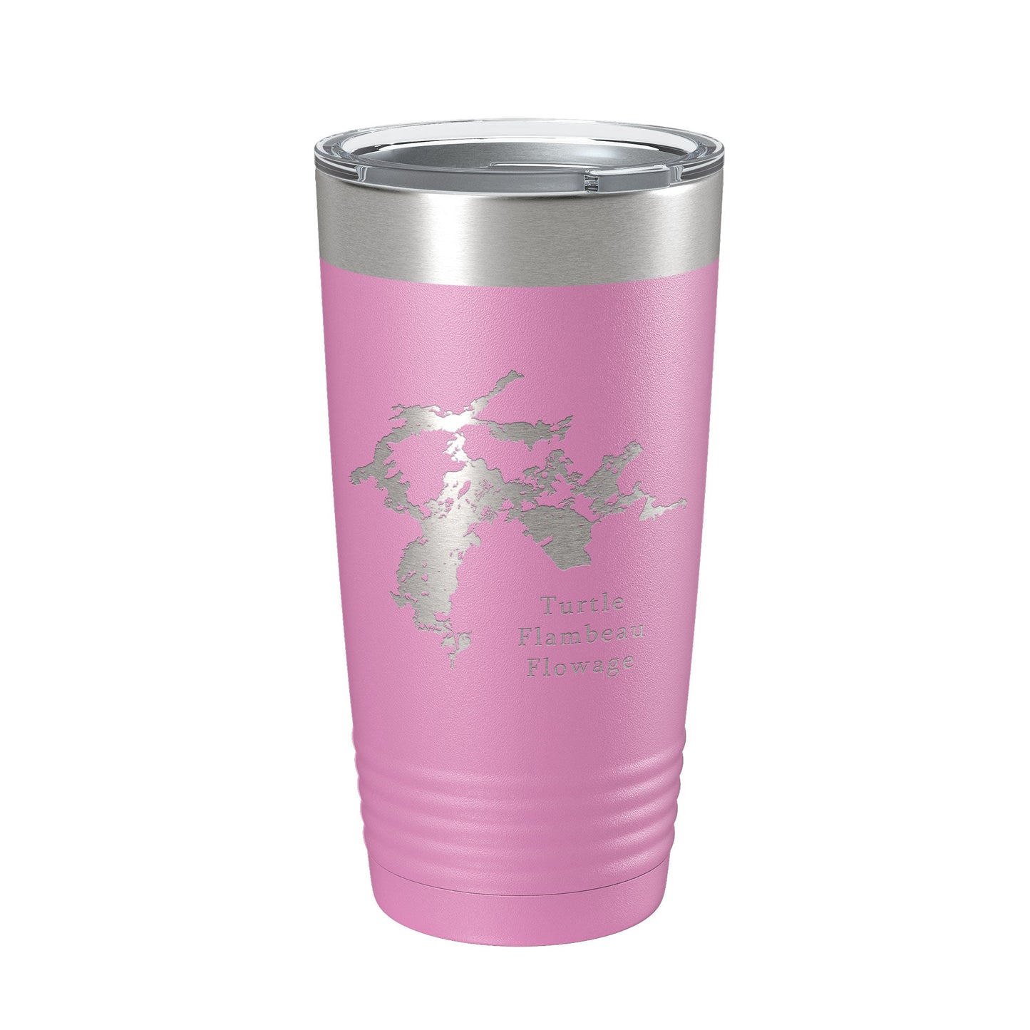 Turtle Flambeau Flowage Tumbler Lake Map Travel Mug Insulated Laser Engraved Coffee Cup Wisconsin 20 oz-14