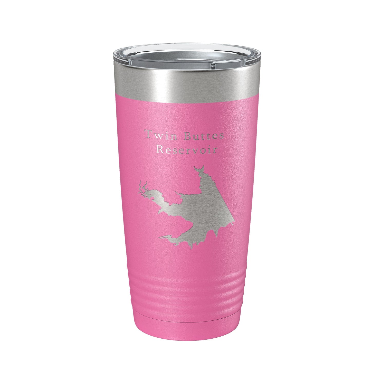 Twin Buttes Reservoir Tumbler Lake Map Travel Mug Insulated Laser Engraved Coffee Cup Texas 20 oz-11