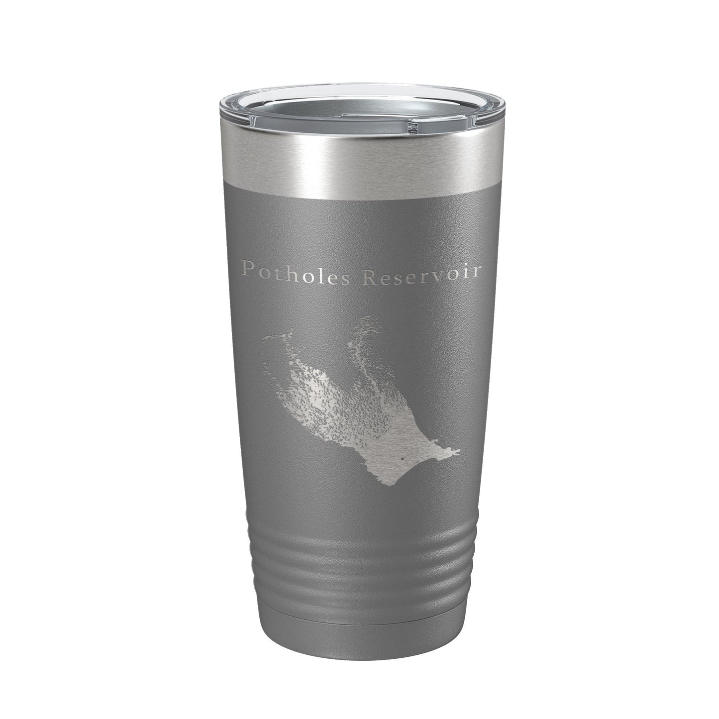 Potholes Reservoir Tumbler Lake Map Travel Mug Insulated Laser Engraved Coffee Cup Washington 20 oz-16