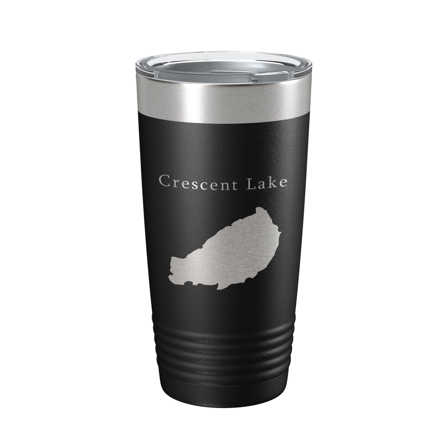 Crescent Lake Map Tumbler Travel Mug Insulated Laser Engraved Coffee Cup Oregon 20 oz-0