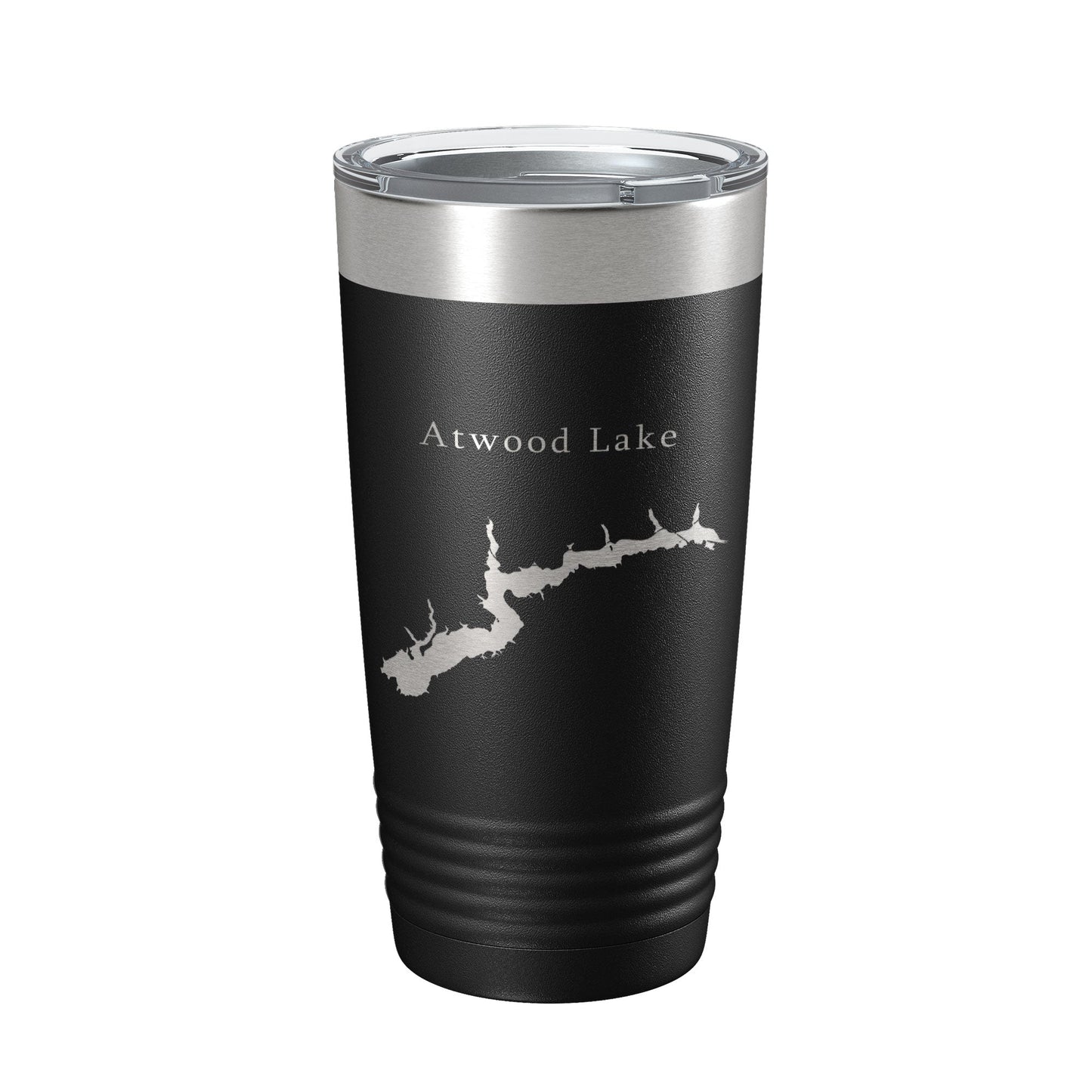 Atwood Lake Map Tumbler Travel Mug Insulated Laser Engraved Coffee Cup Ohio 20 oz-0